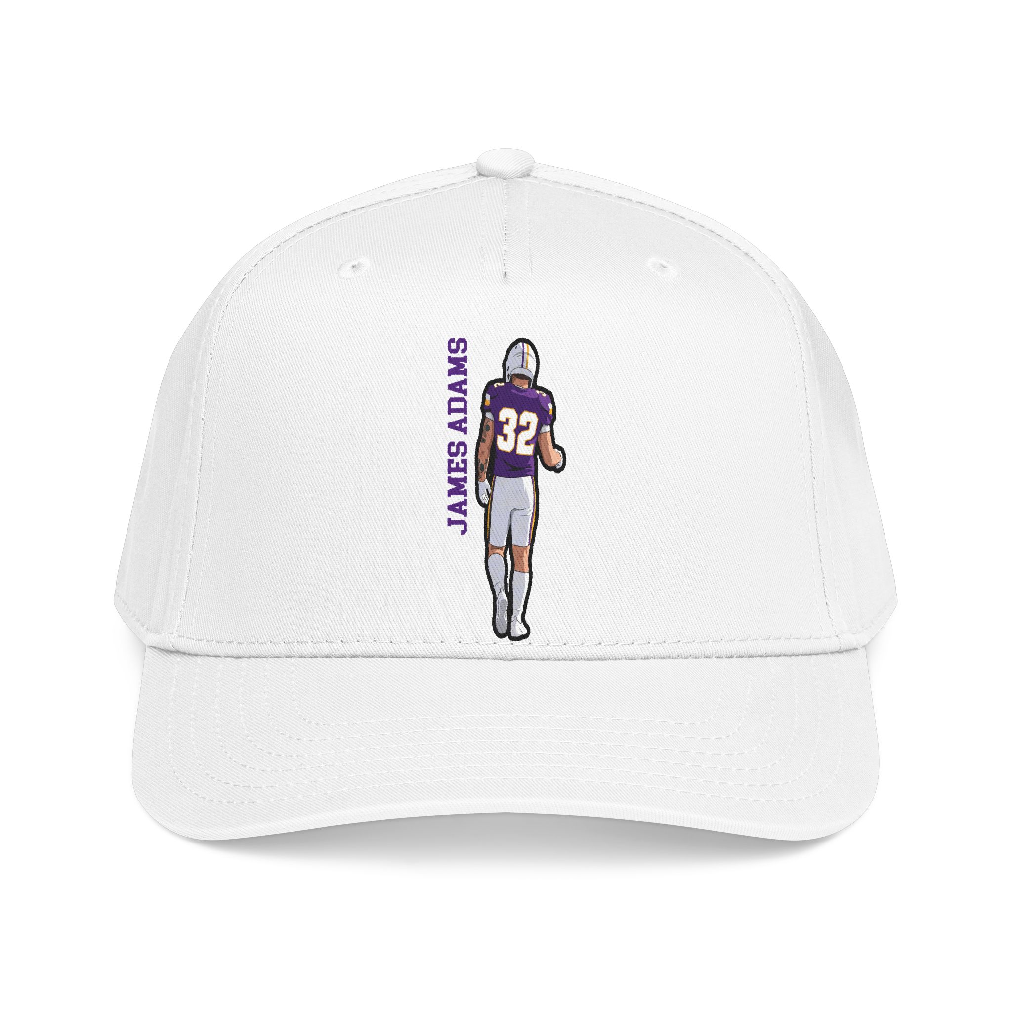 Baseball Cap — character_name_vertical in White