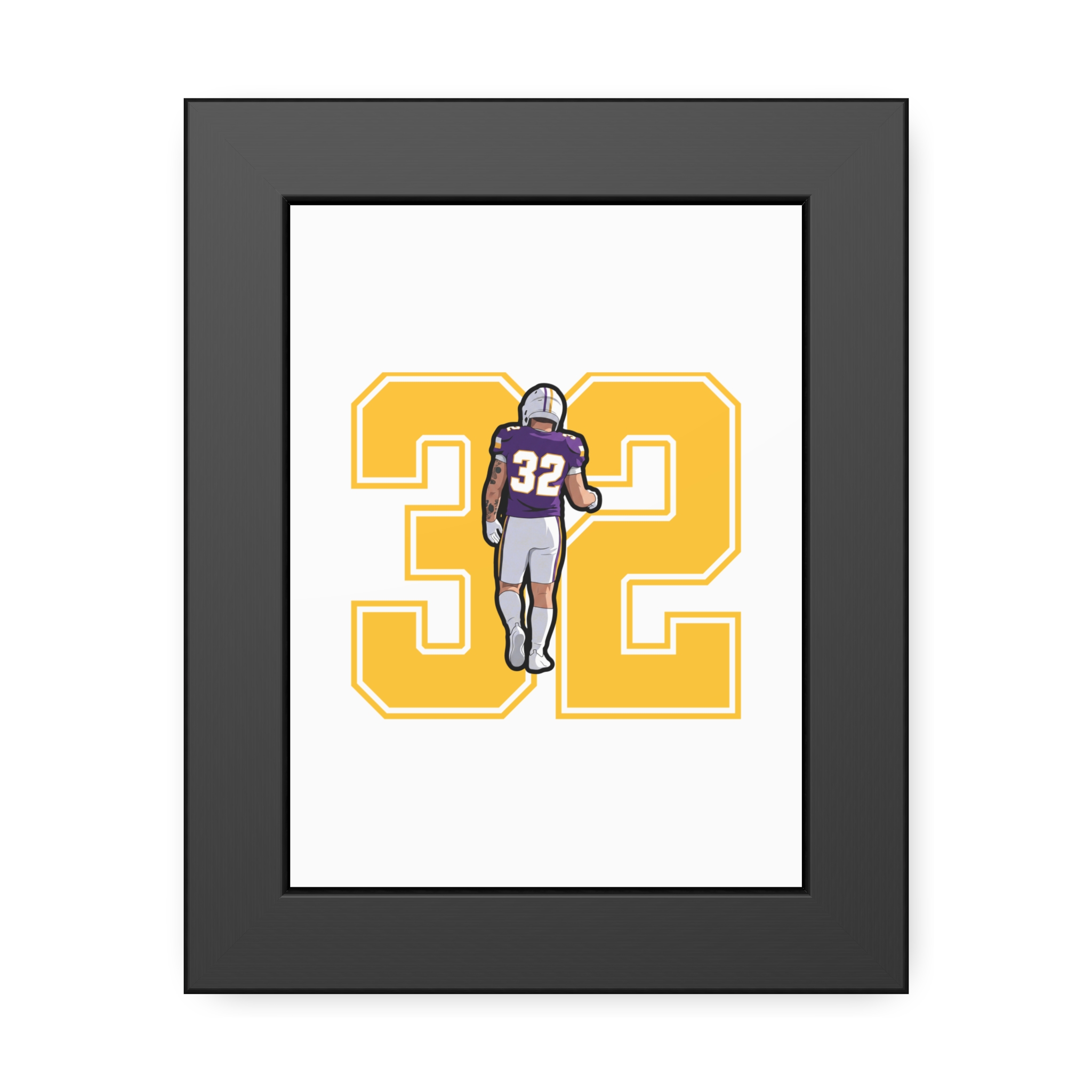 Framed Poster — character_number in Black