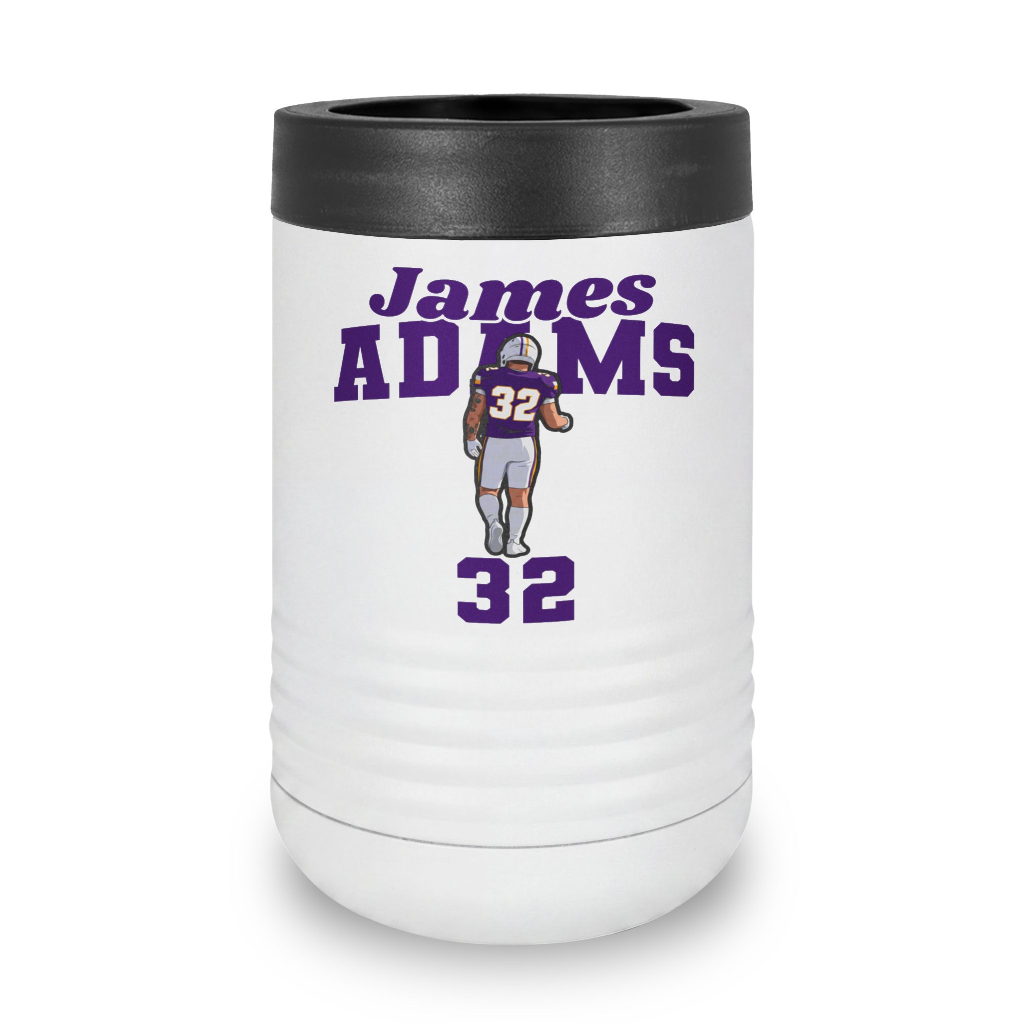 Stainless Can Cooler — character_signature_arch in White