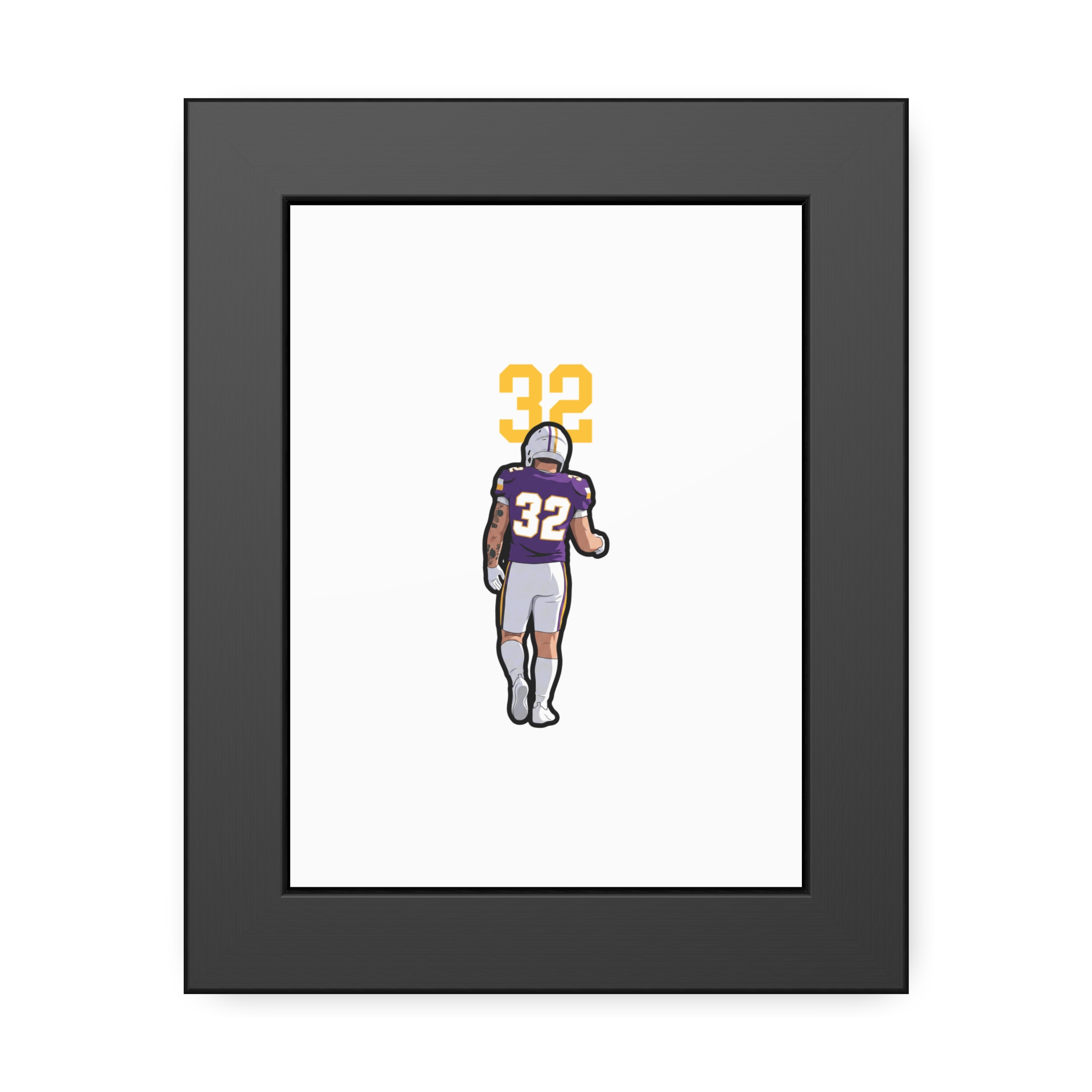 Framed Poster — character_number_top in Black