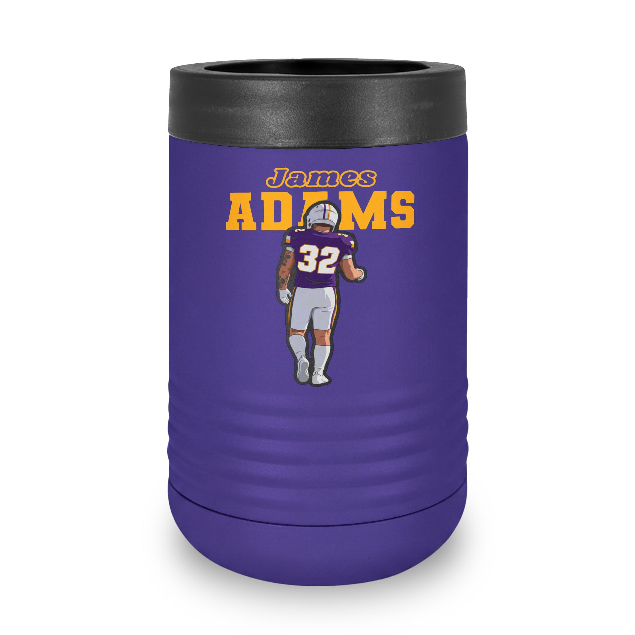 Stainless Can Cooler — character_name_arch in Purple
