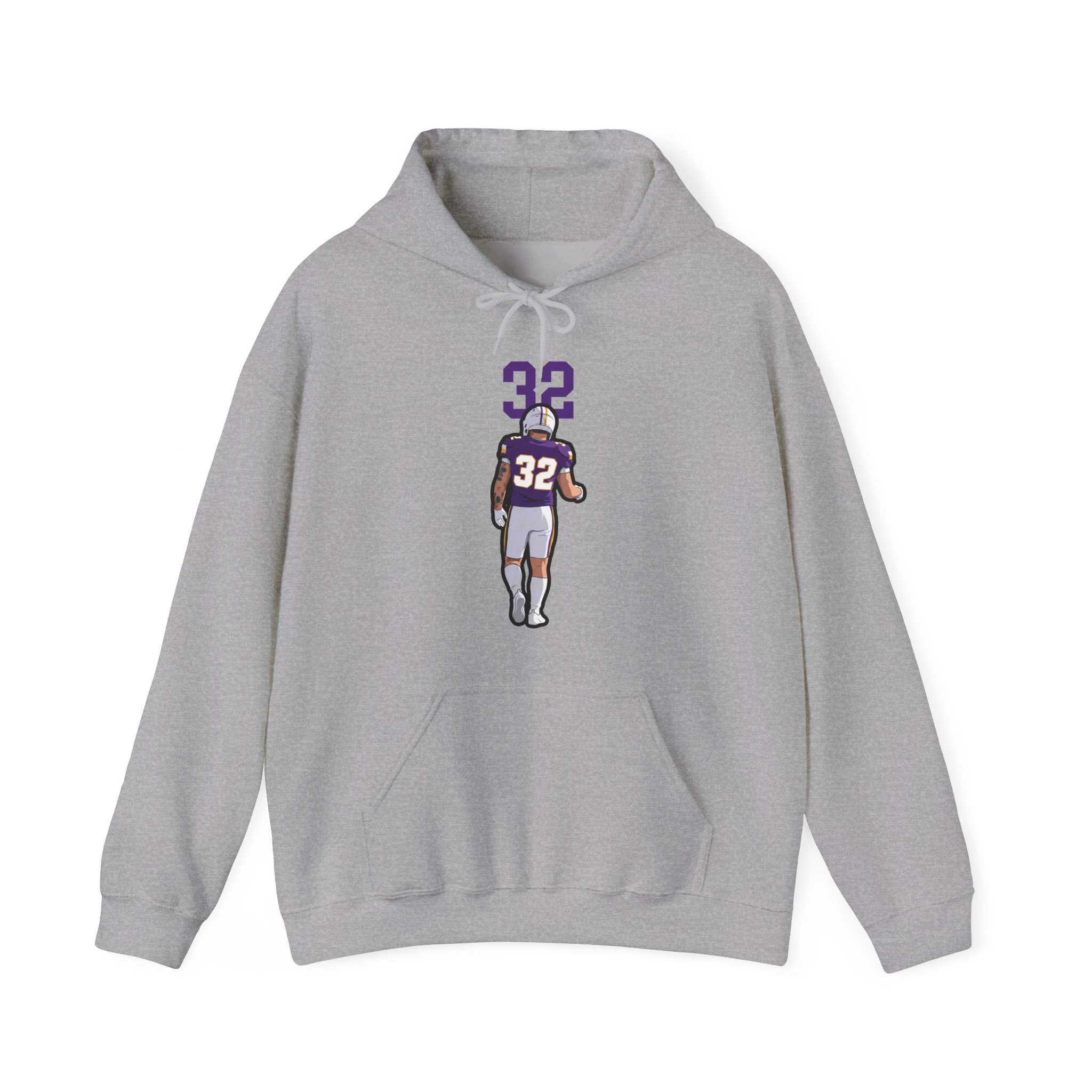 Hoodie — character_number_top in Grey
