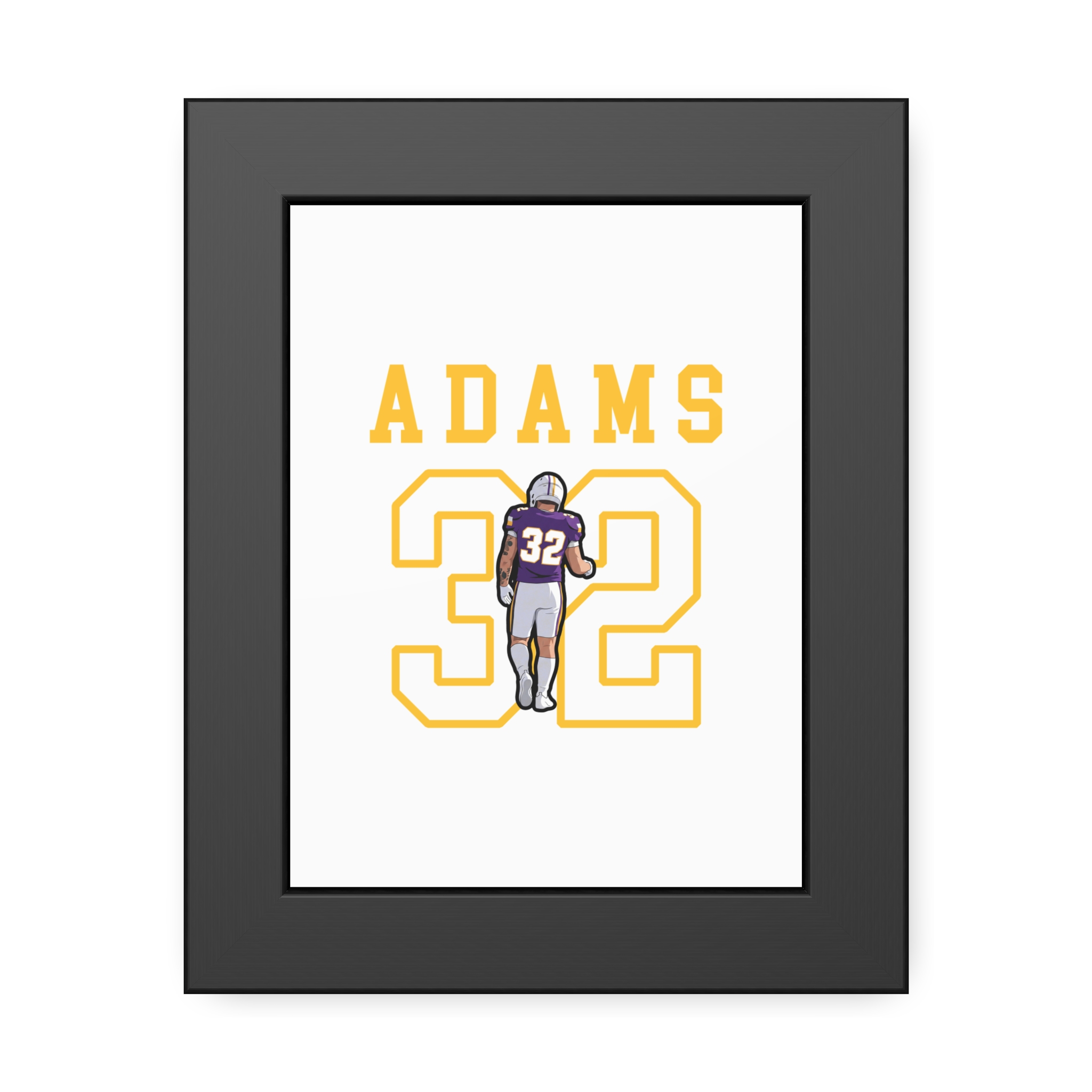 Framed Poster — character_shirsey in Black