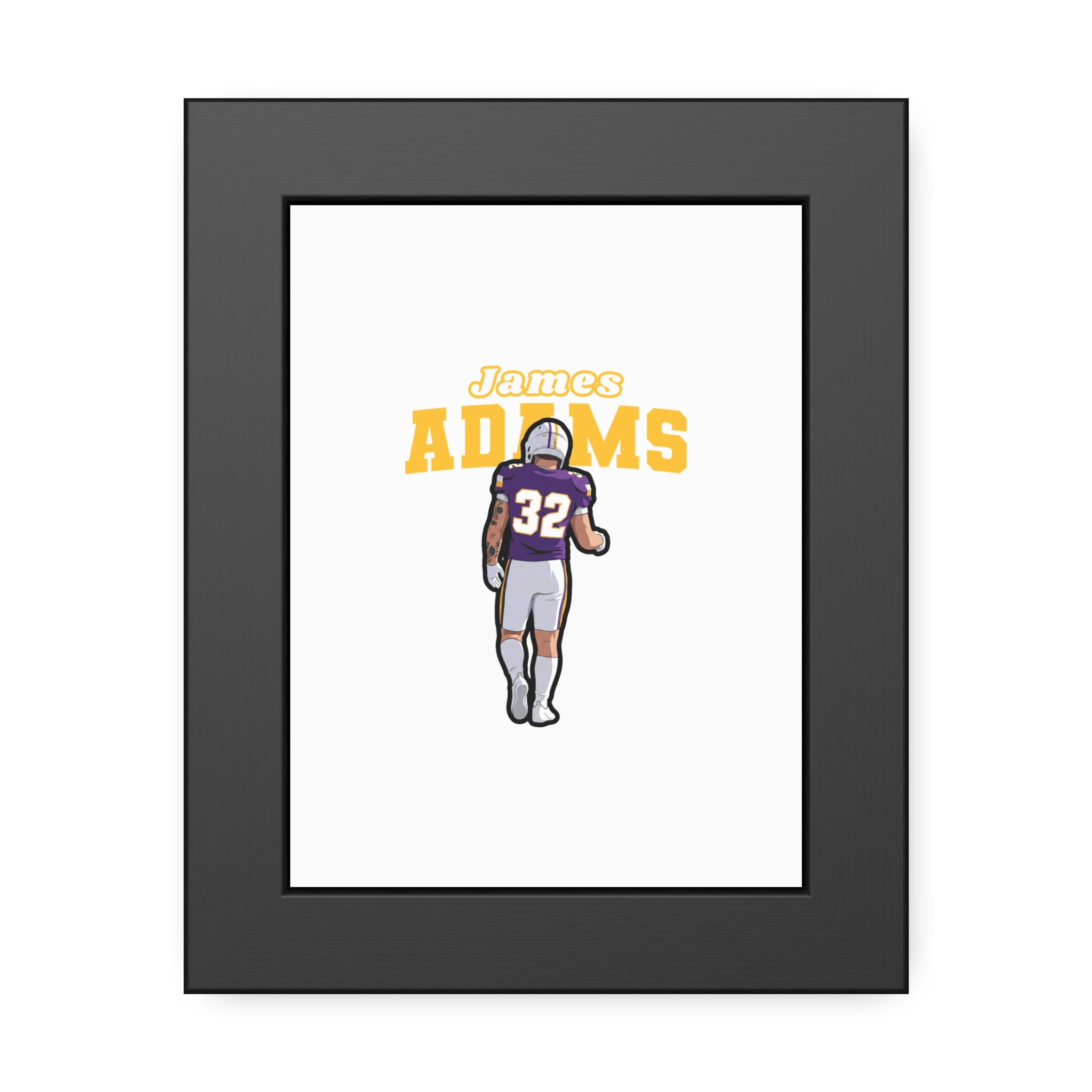Framed Poster — character_name_arch in Black