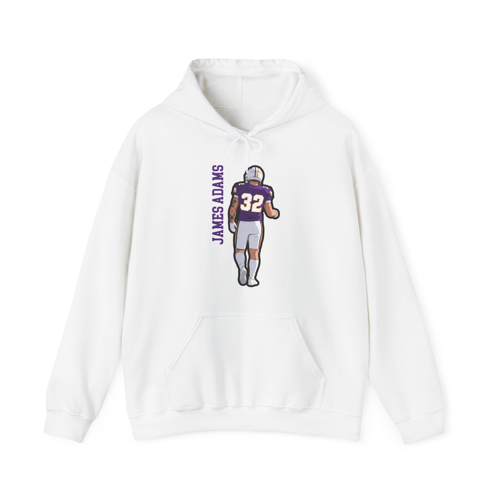 Hoodie — character_name_vertical in White