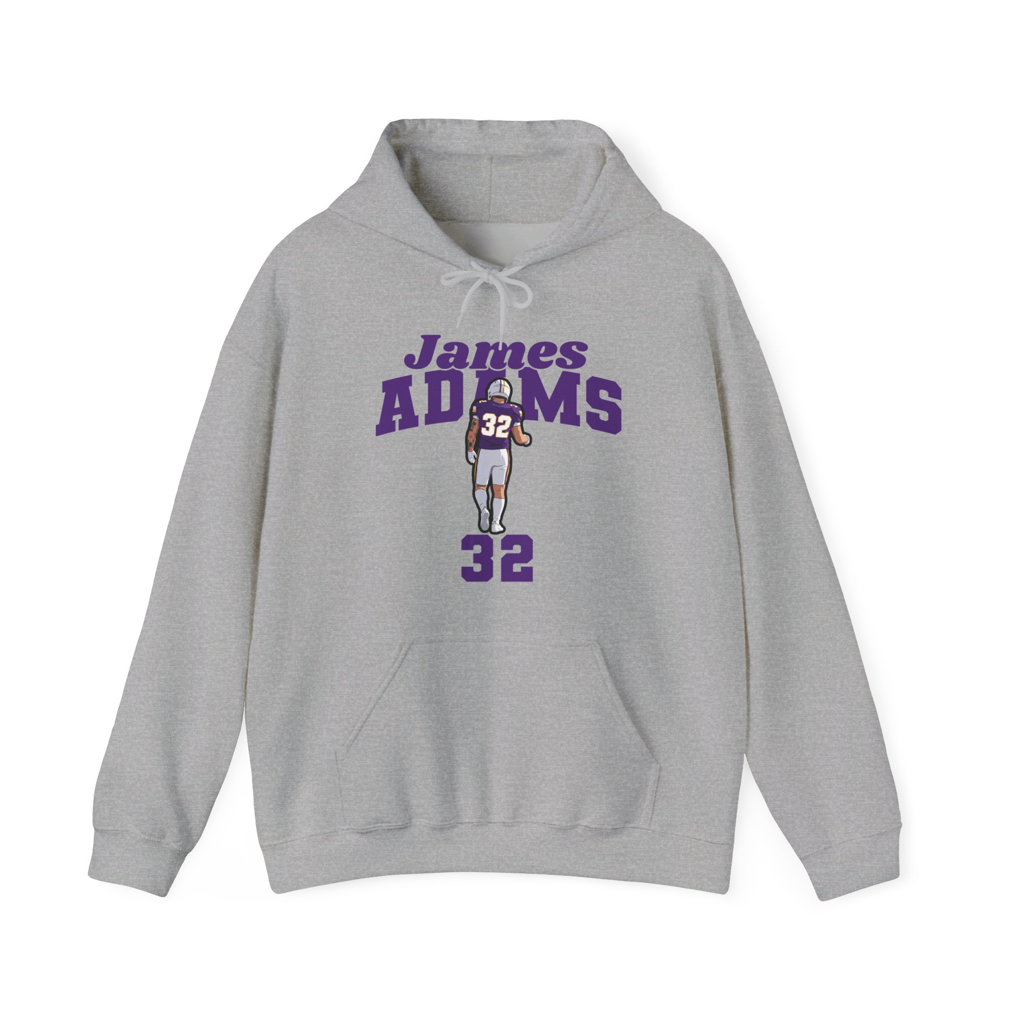 Hoodie — character_signature_arch in Grey
