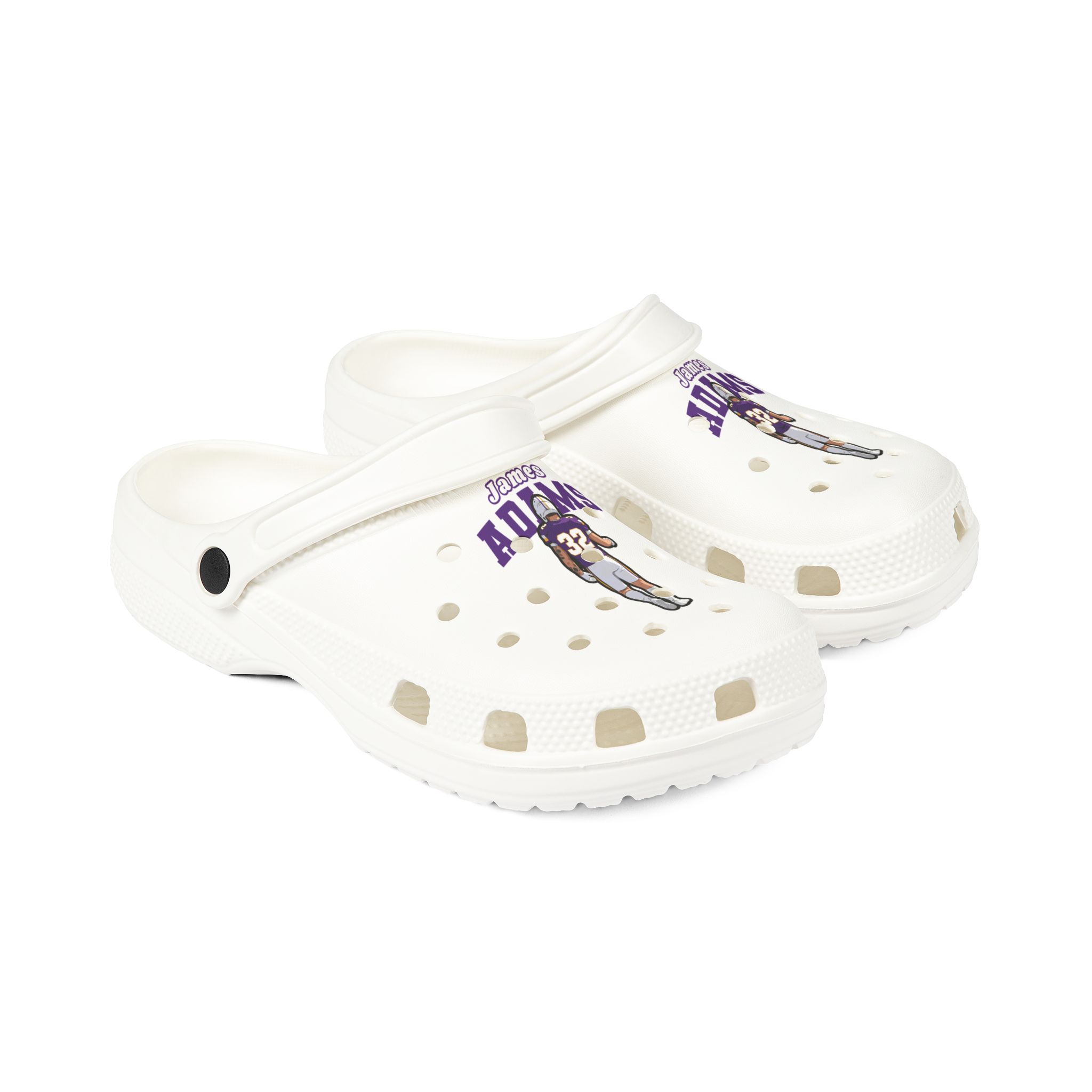 Rubber Clogs — character_name_arch in White