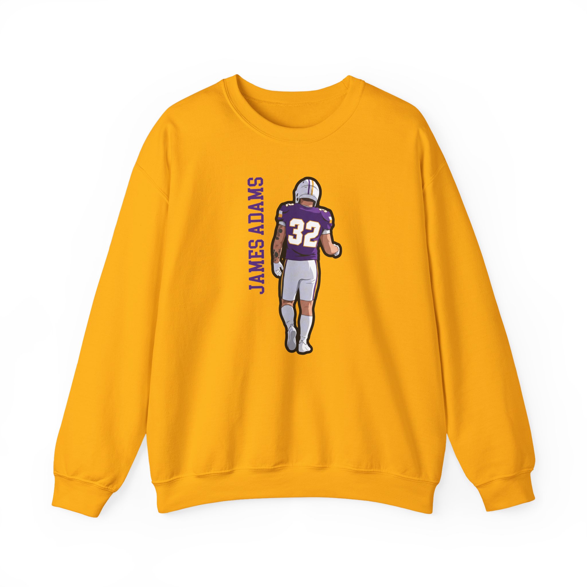 Crewneck Sweatshirt — character_name_vertical in Gold
