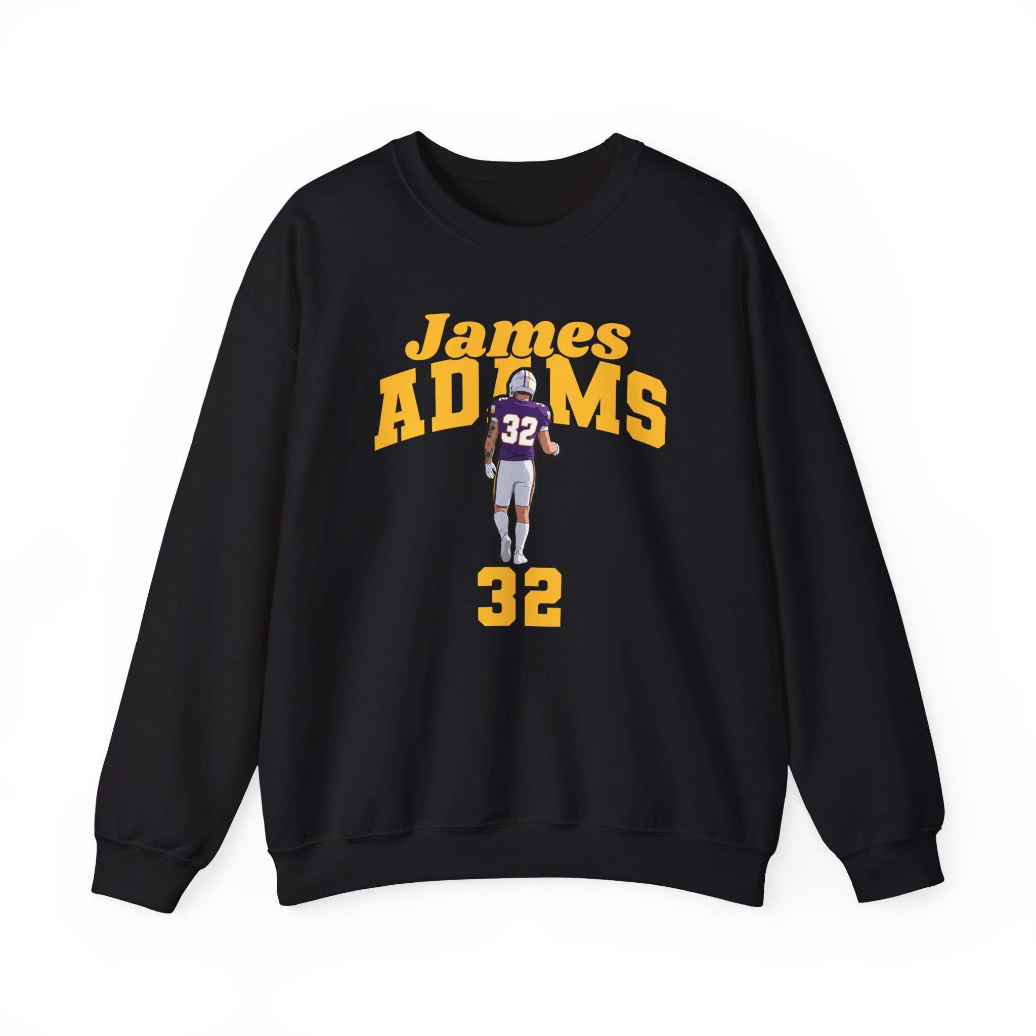 Crewneck Sweatshirt — character_signature_arch in Black