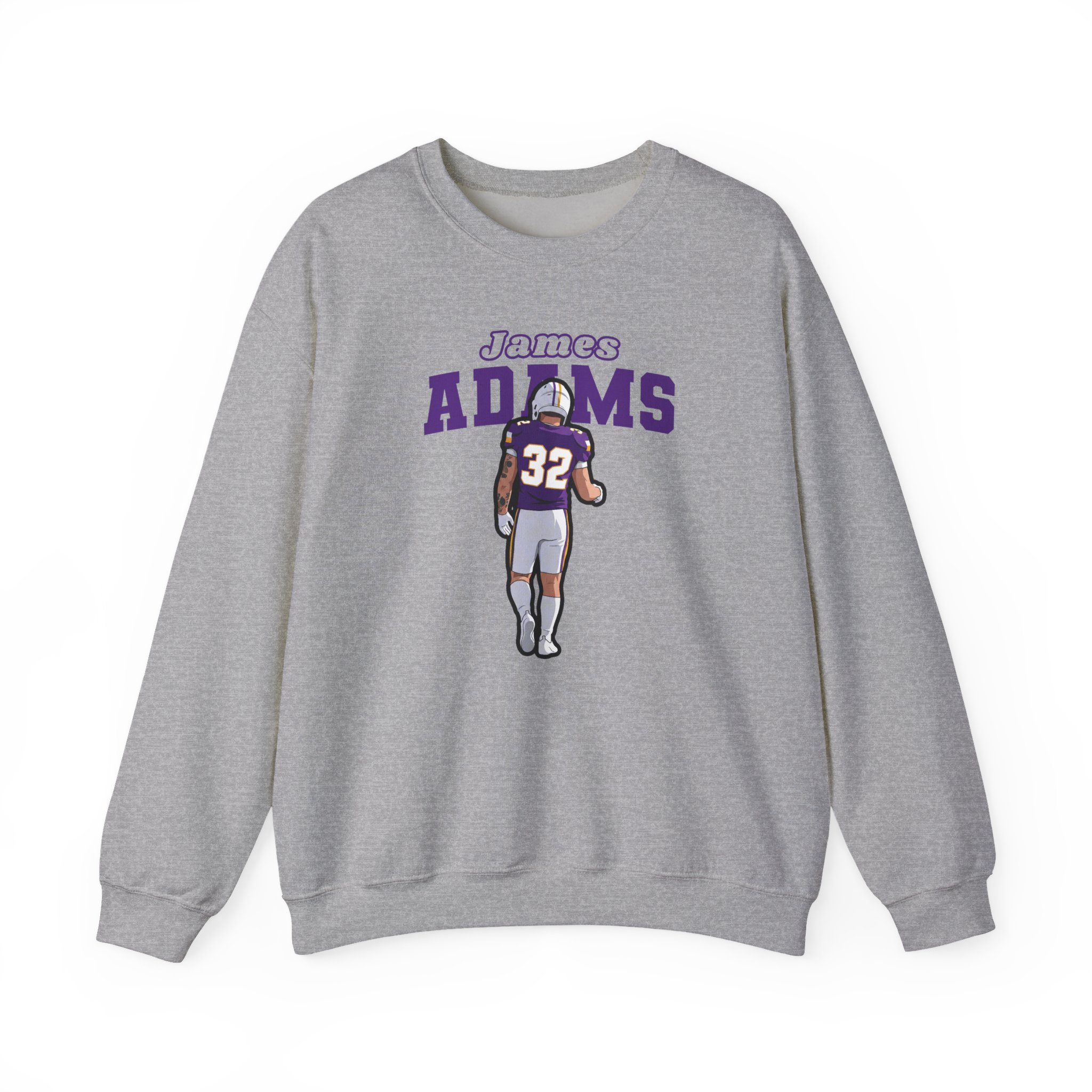 Crewneck Sweatshirt — character_name_arch in Grey