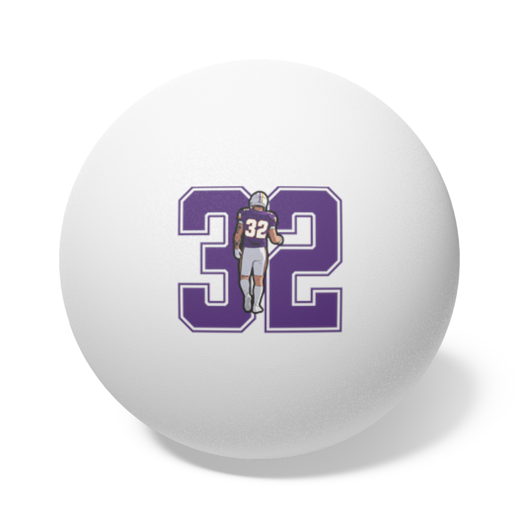 Ping Pong Balls, 6 pcs — character_number in White