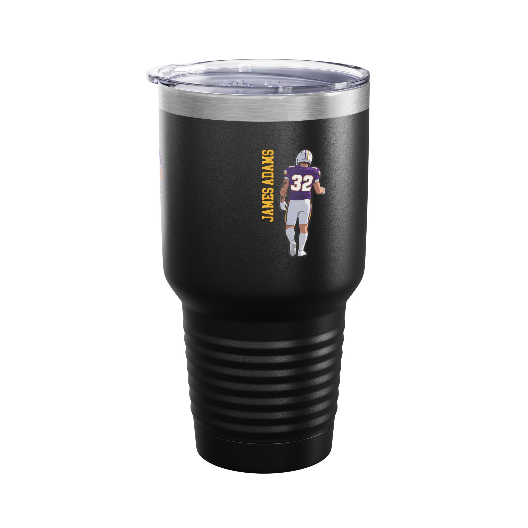 30oz Tumbler — character_name_vertical in Black