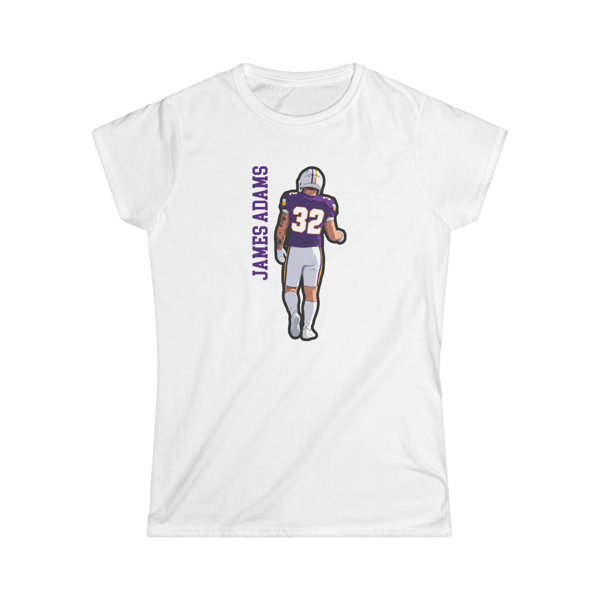 Women's Softstyle Tee — character_name_vertical in White