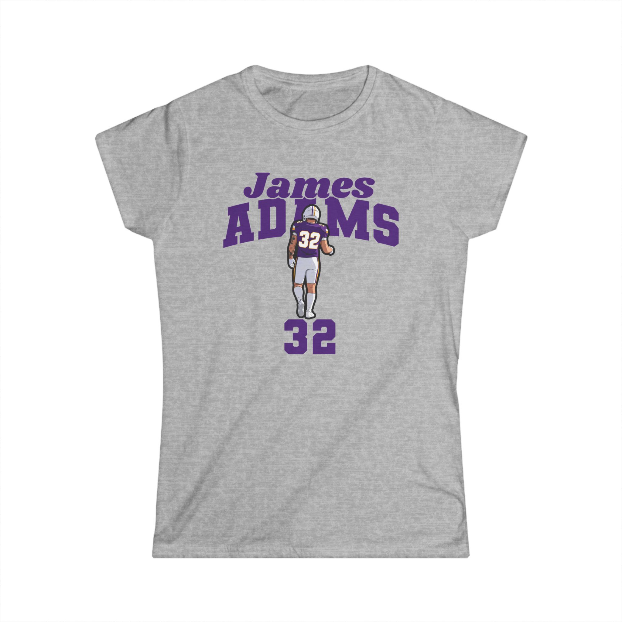 Women's Softstyle Tee — character_signature_arch in Grey