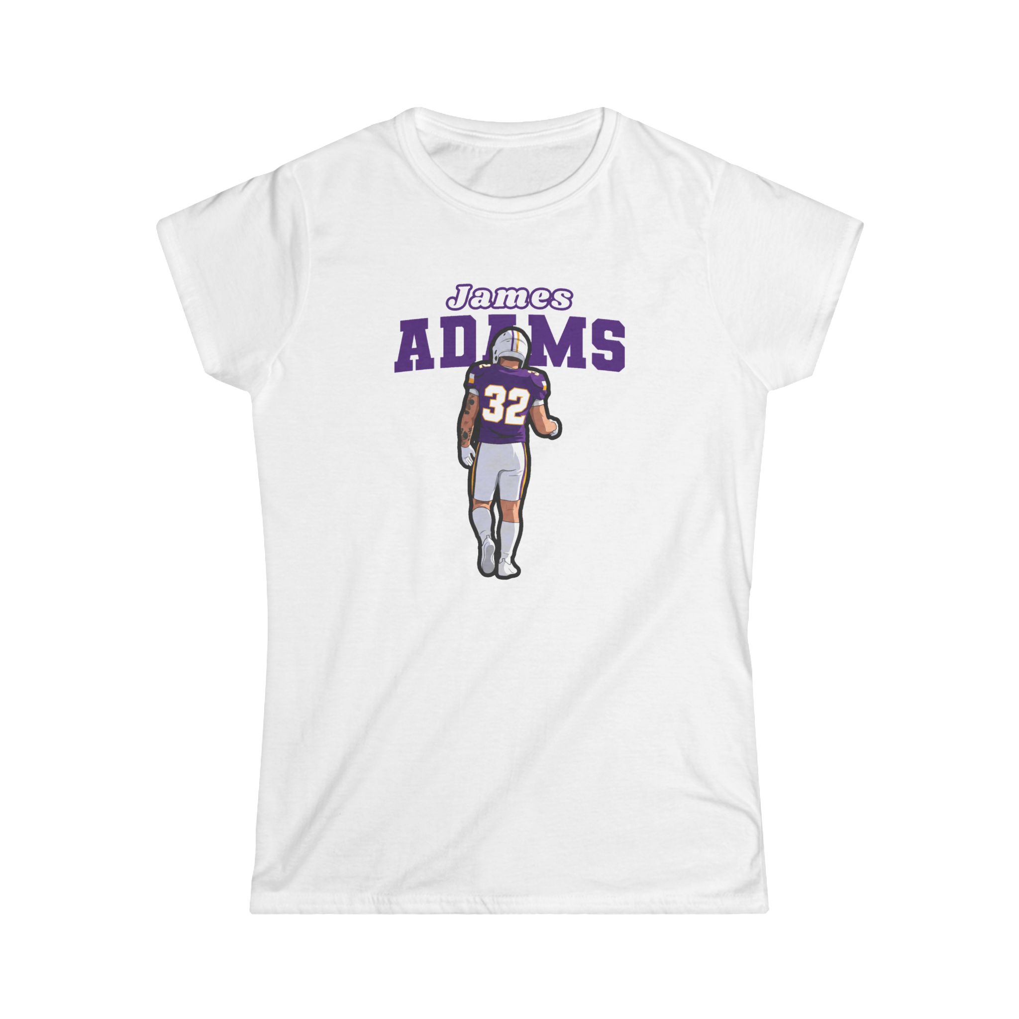 Women's Softstyle Tee — character_name_arch in White