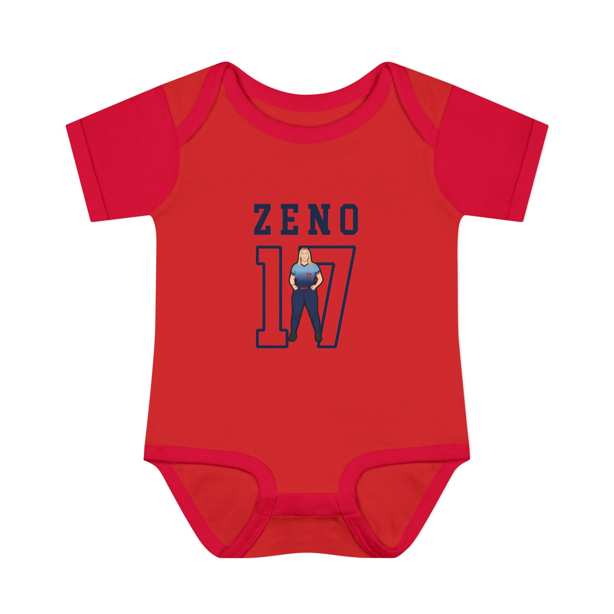 Baby Onesie — character_shirsey in Red