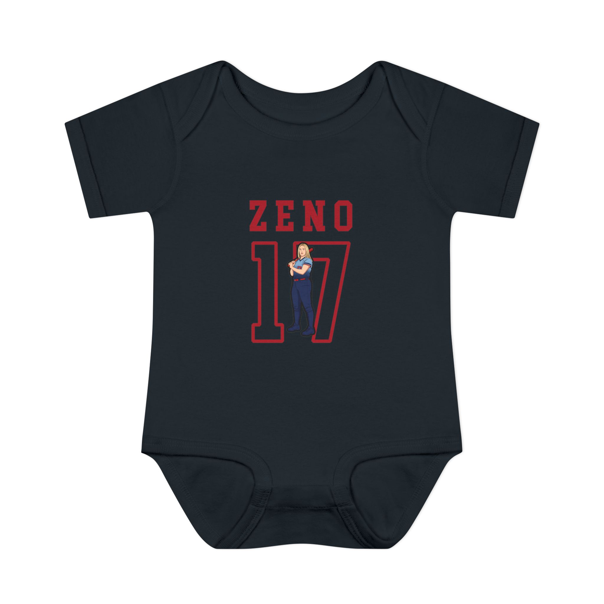 Baby Onesie — character_shirsey in Black