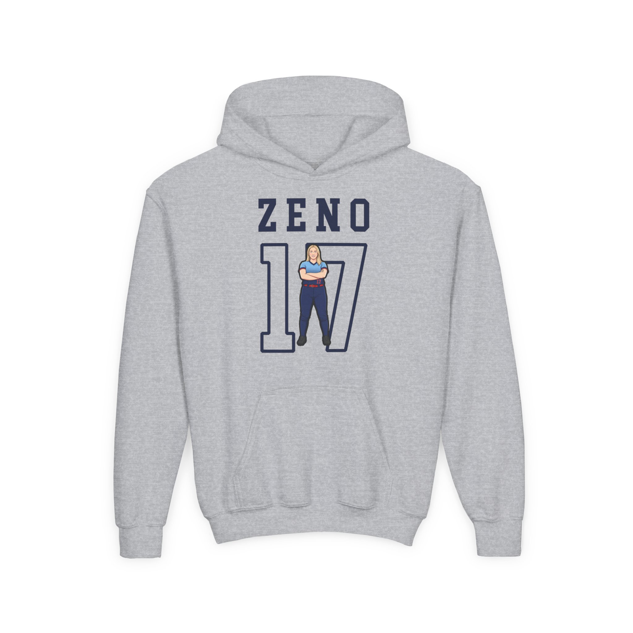 Youth Hoodie — character_shirsey in Grey