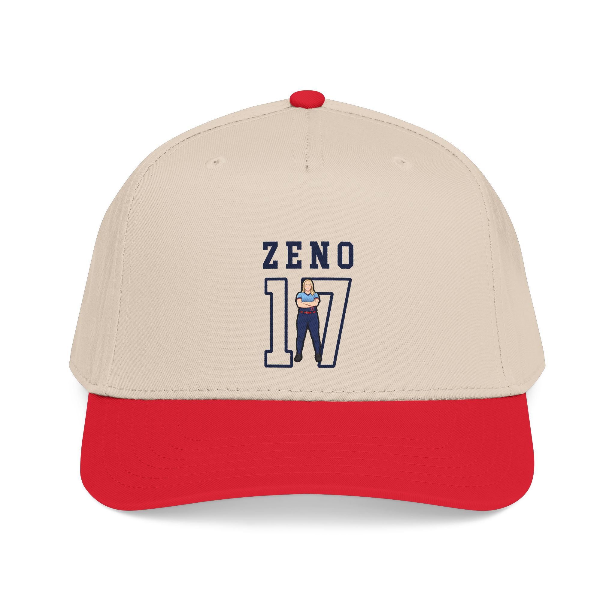 Baseball Cap — character_shirsey in Red / Natural
