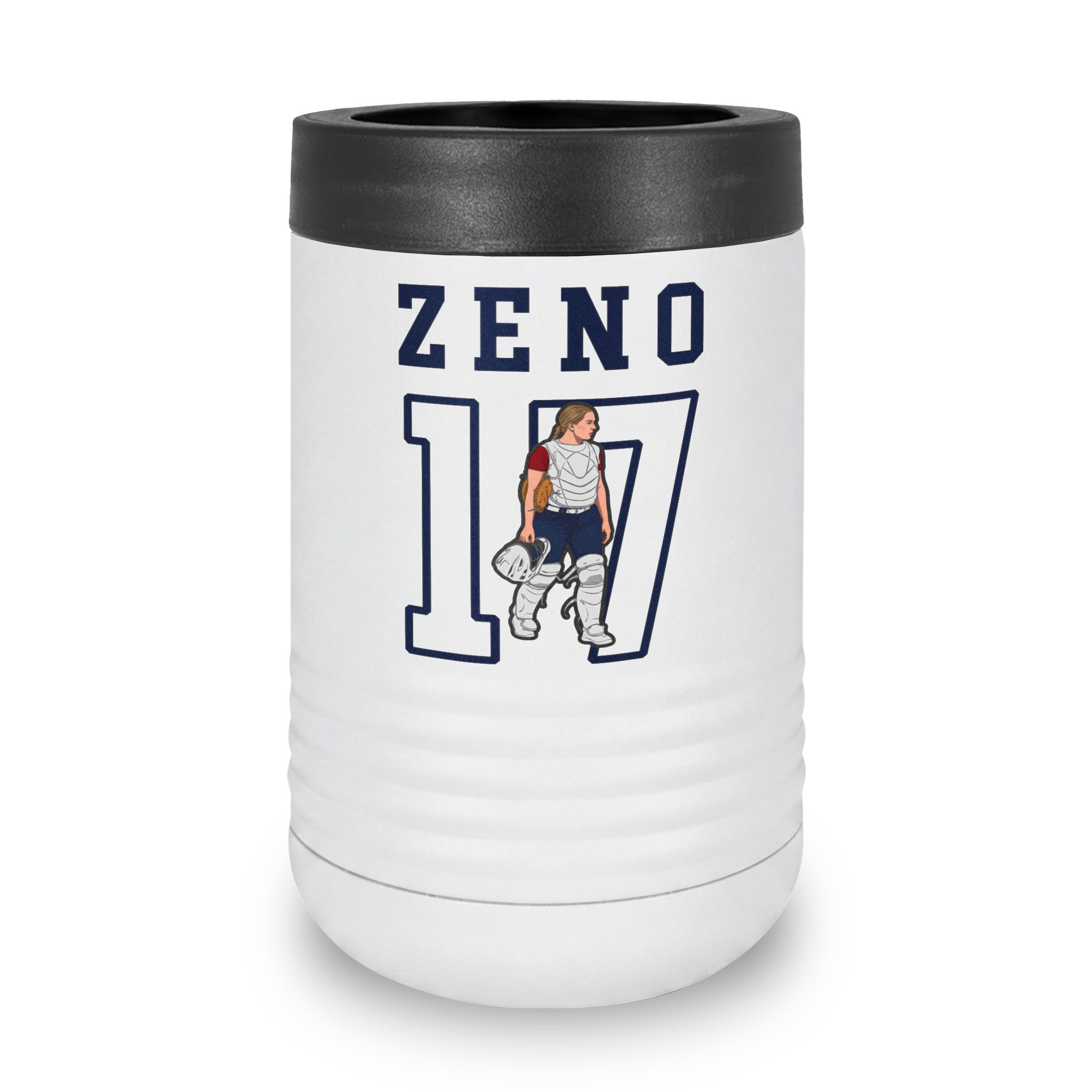Stainless Can Cooler — character_shirsey in White