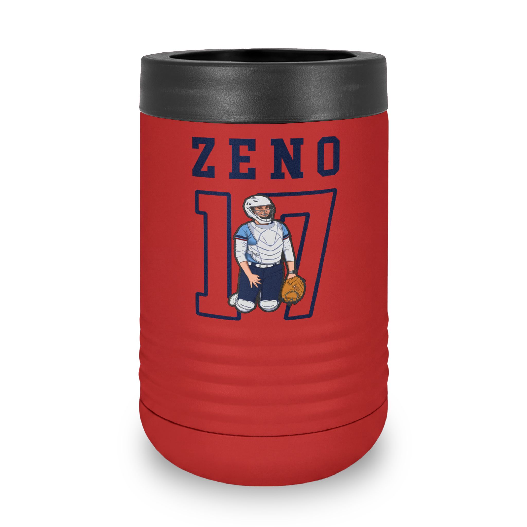 Stainless Can Cooler — character_shirsey in Red