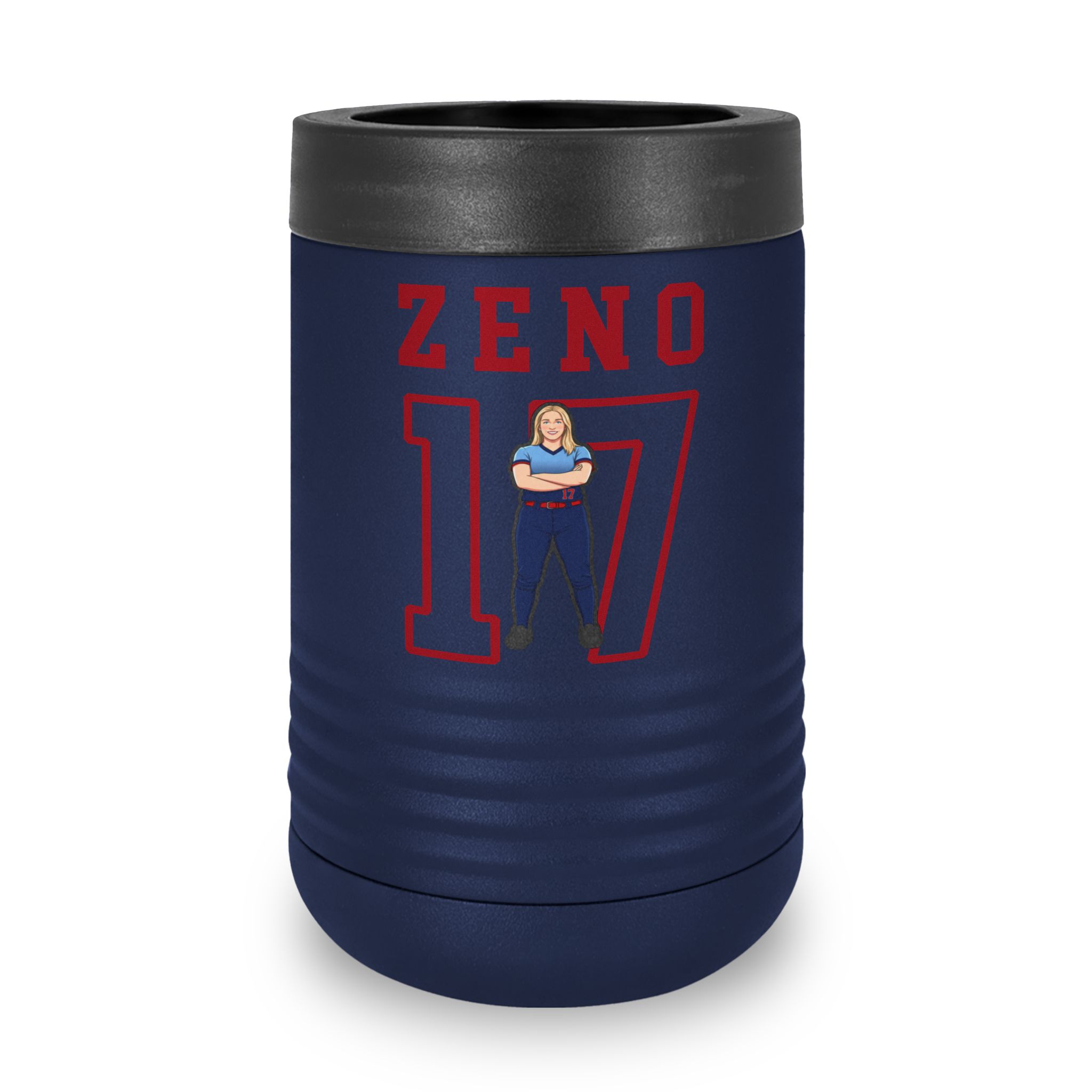 Stainless Can Cooler — character_shirsey in Navy