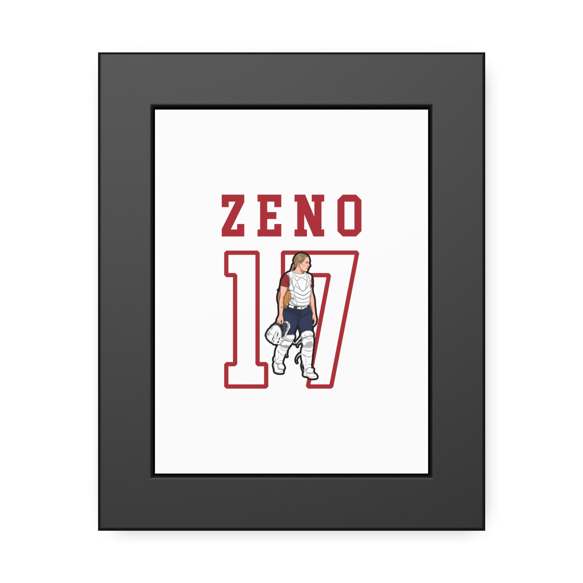 Framed Poster — character_shirsey in Black