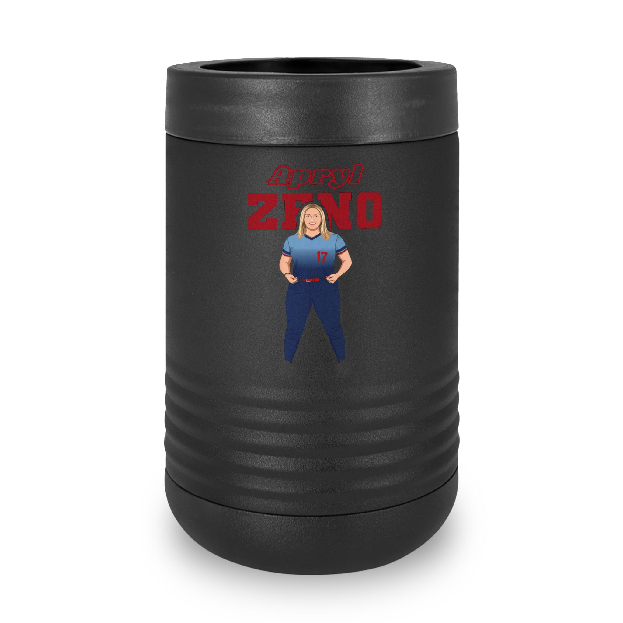 Stainless Can Cooler — character_name_arch in Black