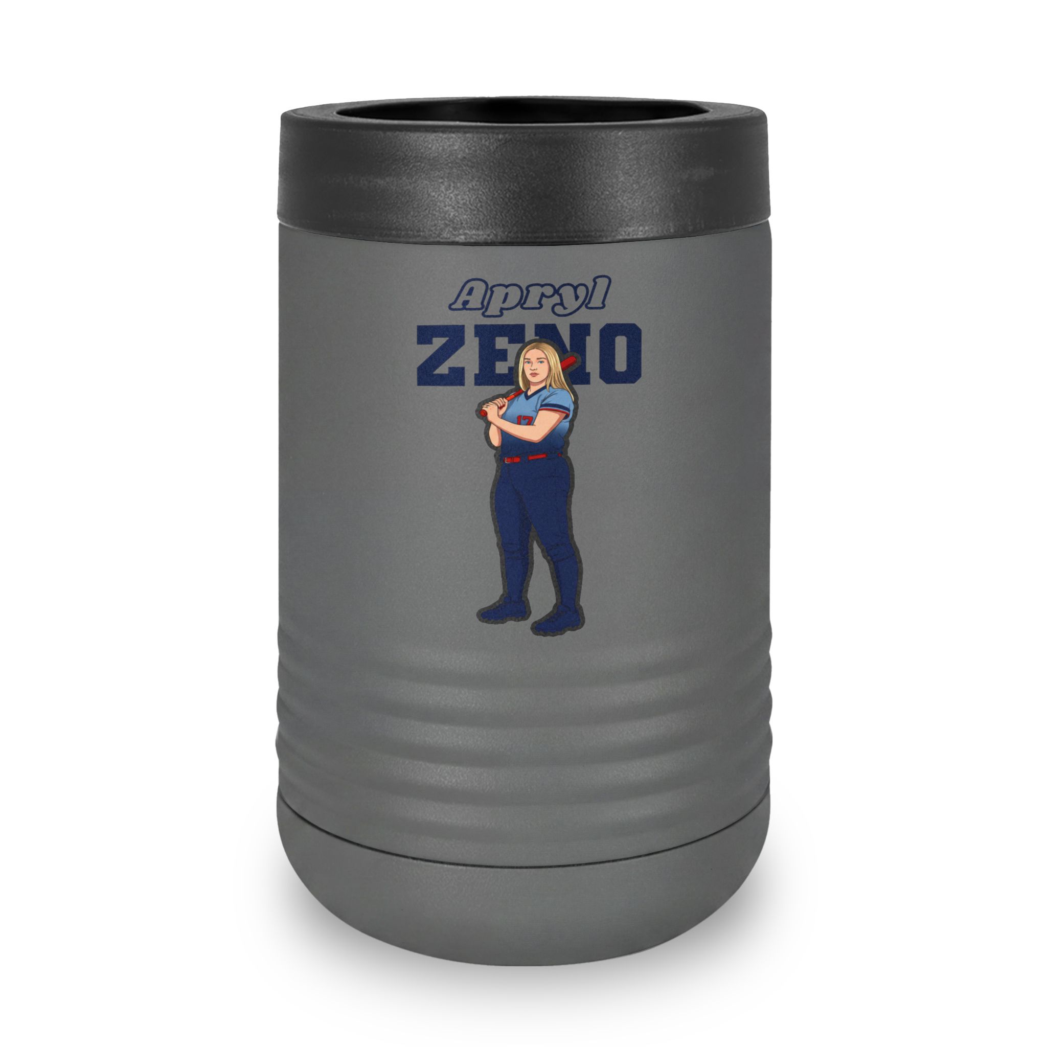 Stainless Can Cooler — character_name_arch in Grey