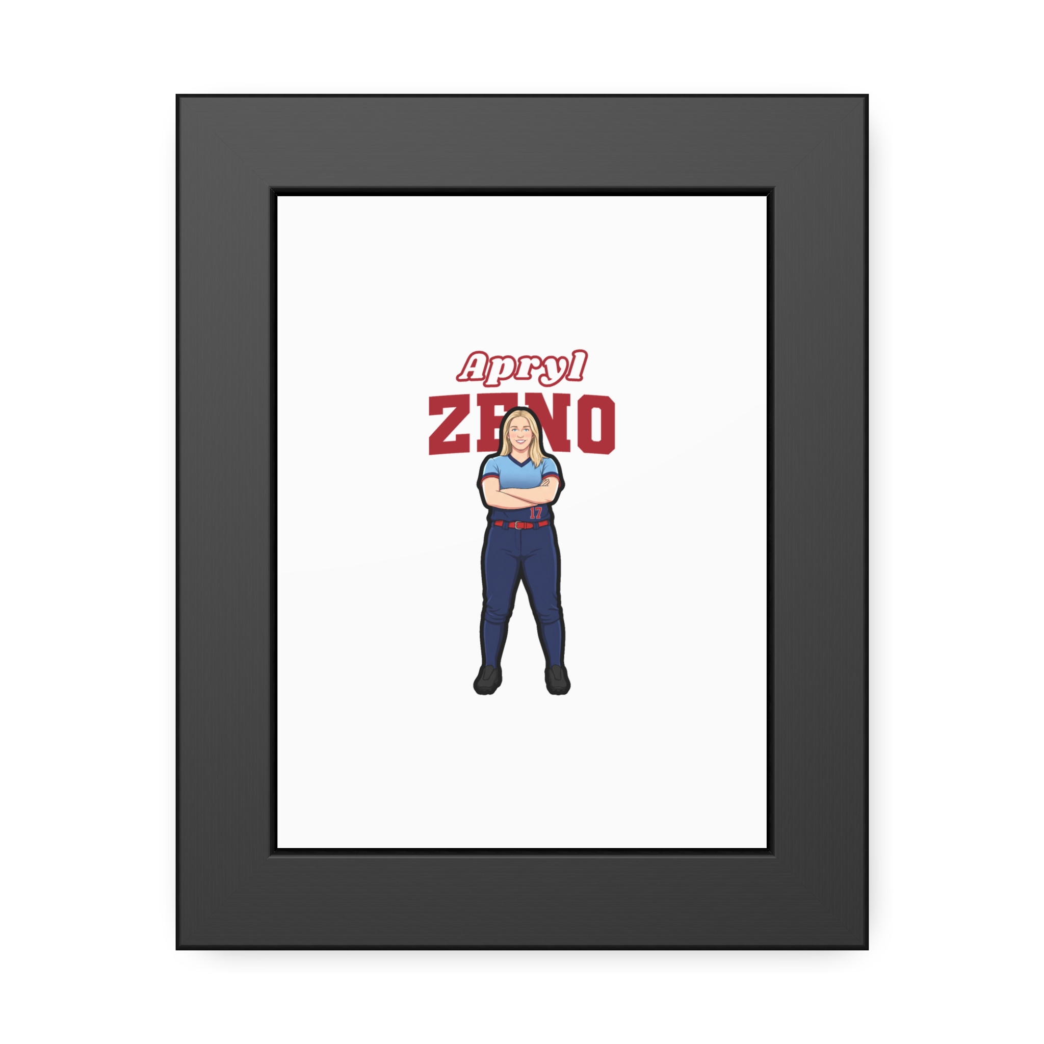 Framed Poster — character_name_arch in Black
