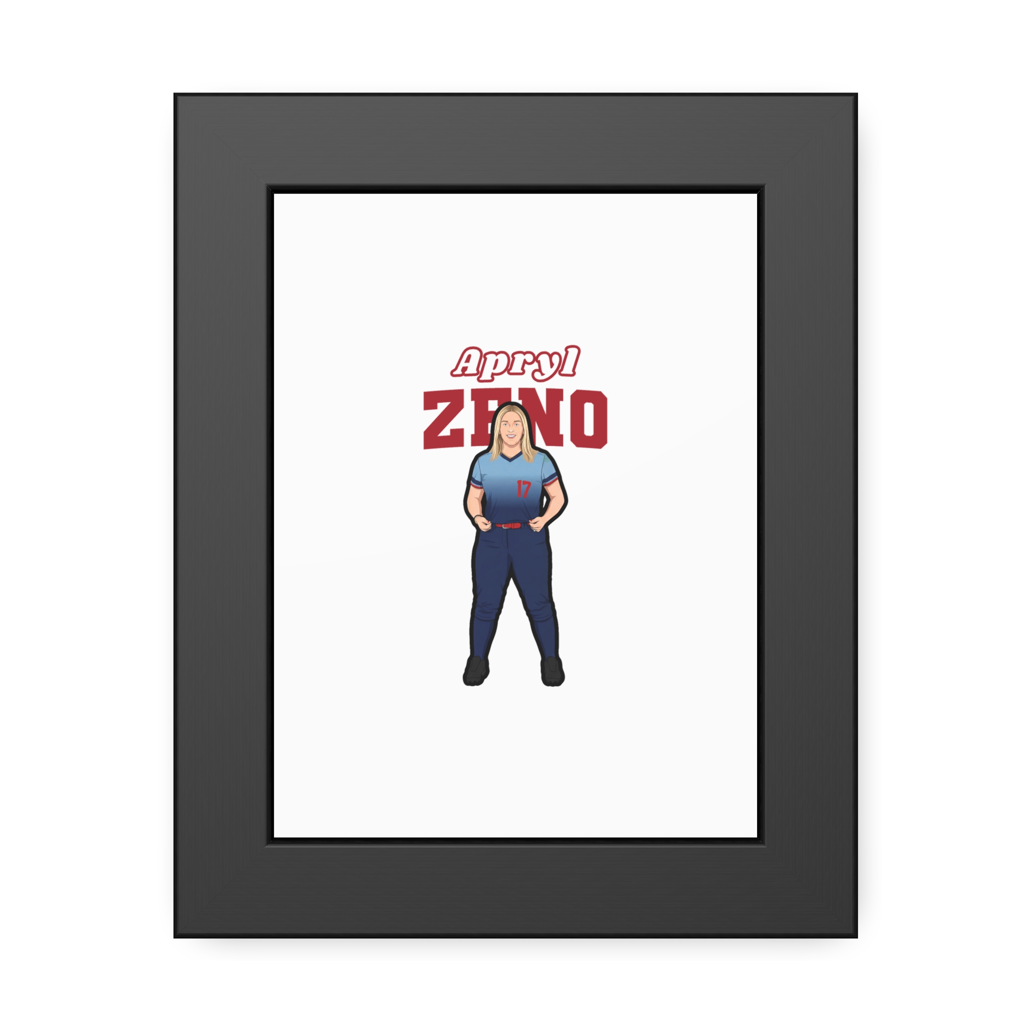 Framed Poster — character_name_arch in Black