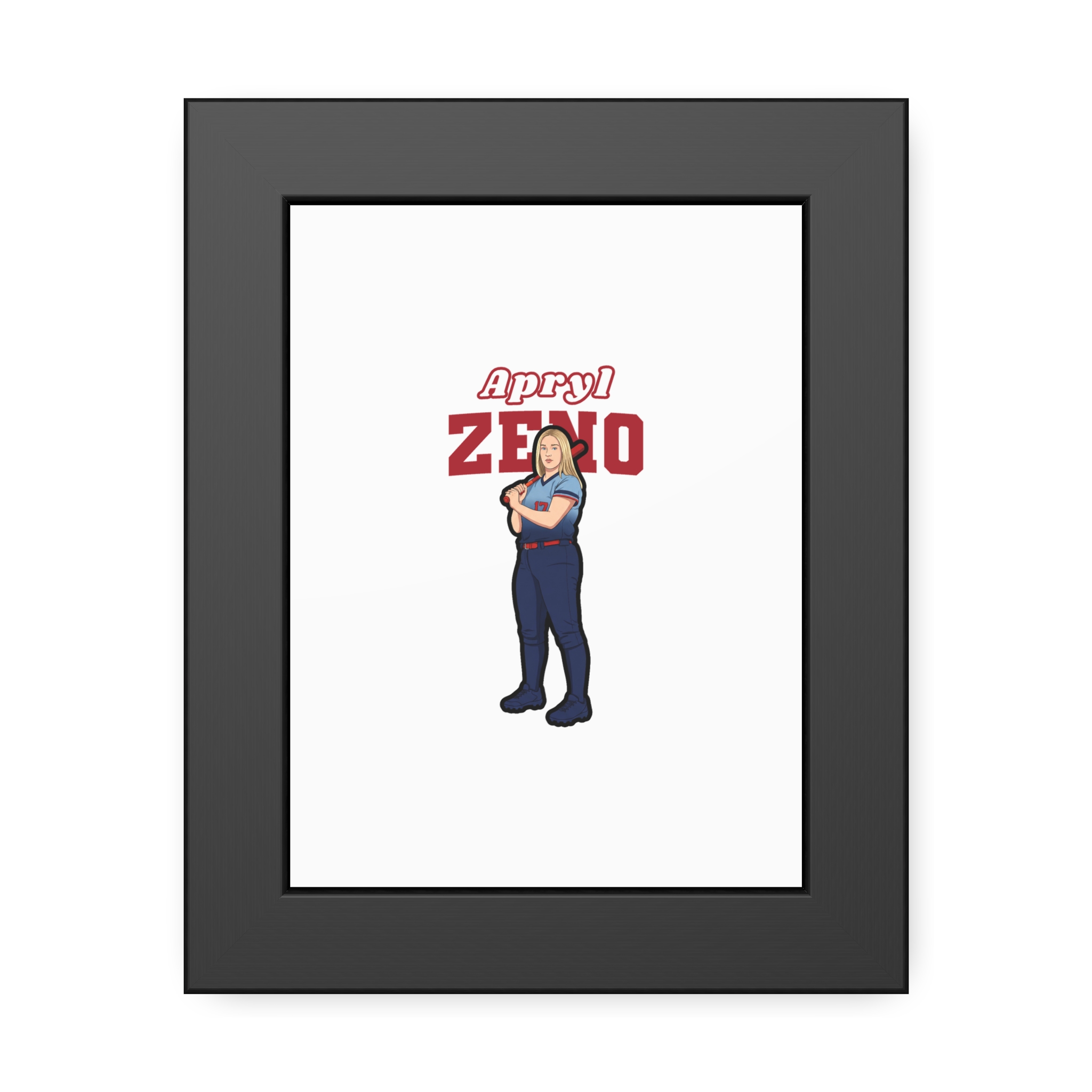Framed Poster — character_name_arch in Black