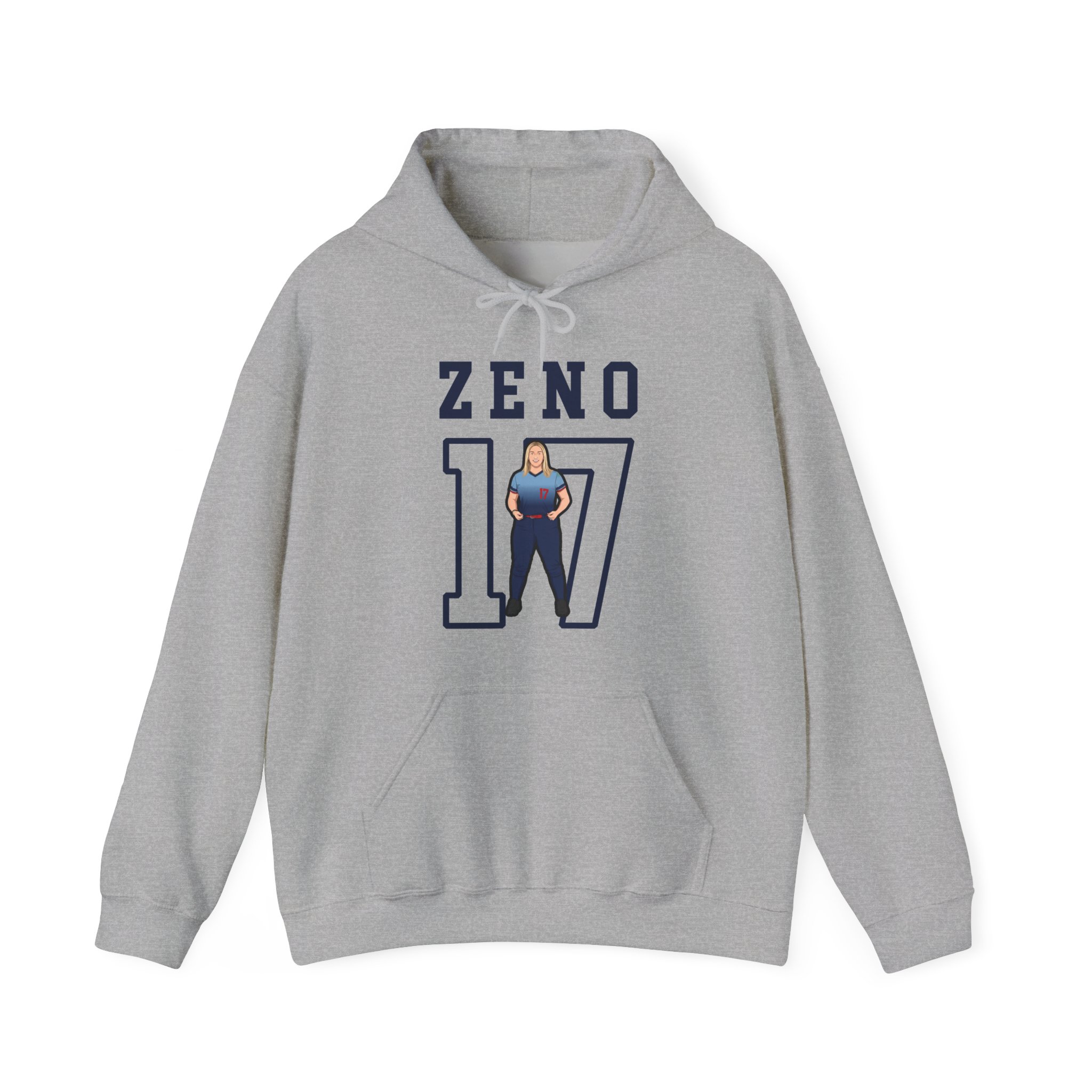 Hoodie — character_shirsey in Grey