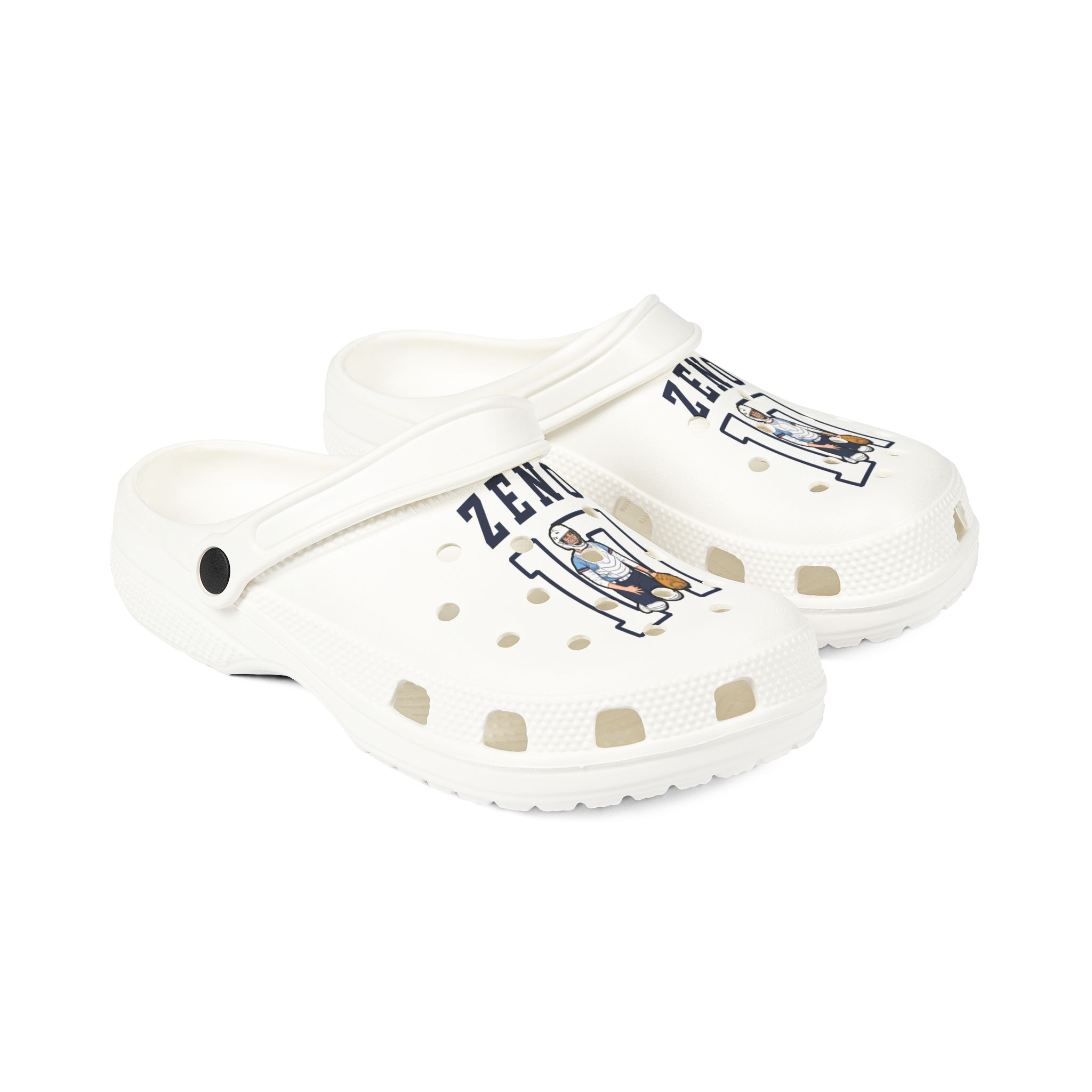 Rubber Clogs — character_shirsey in White