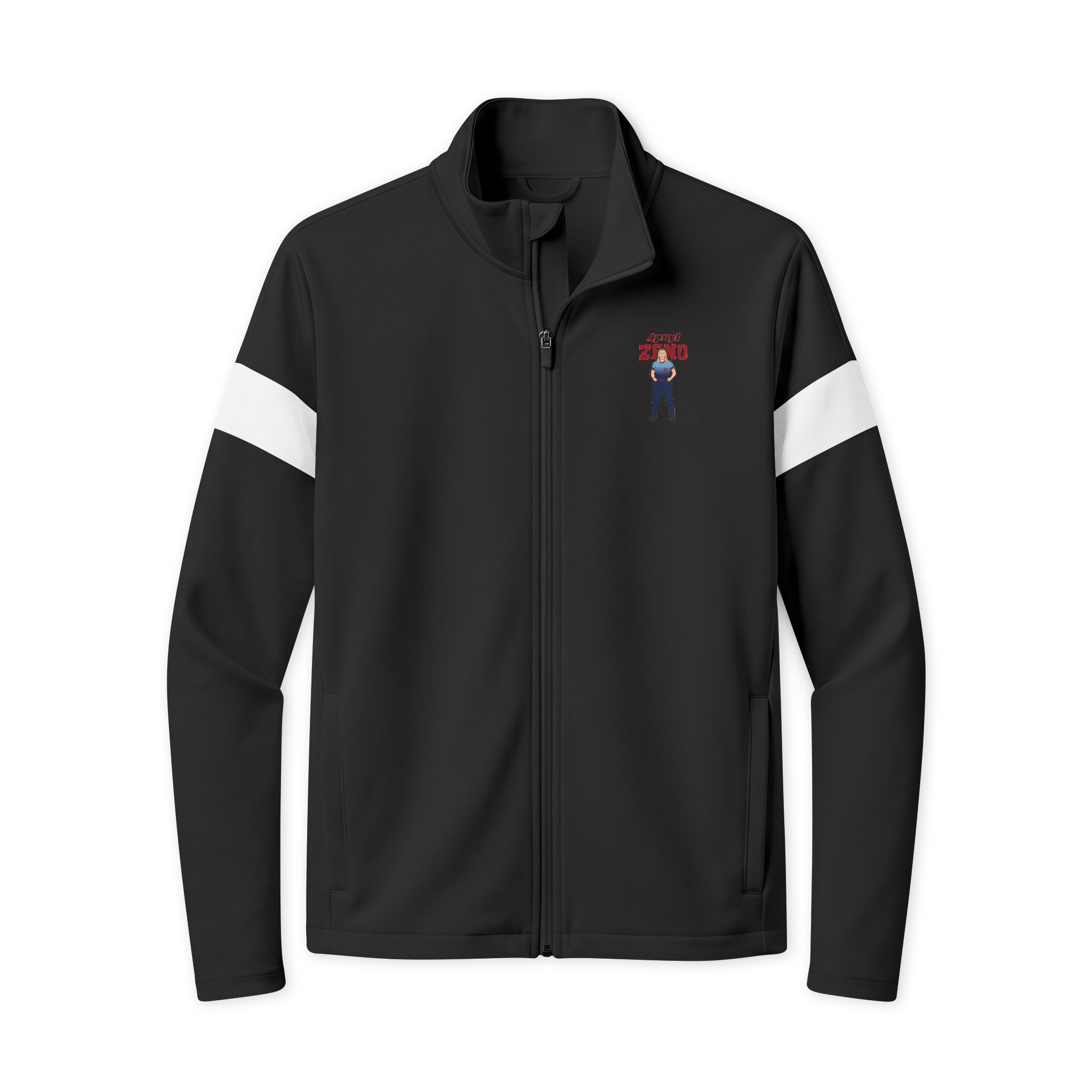 Travel Full-Zip Jacket — character_name_arch in Black/ White