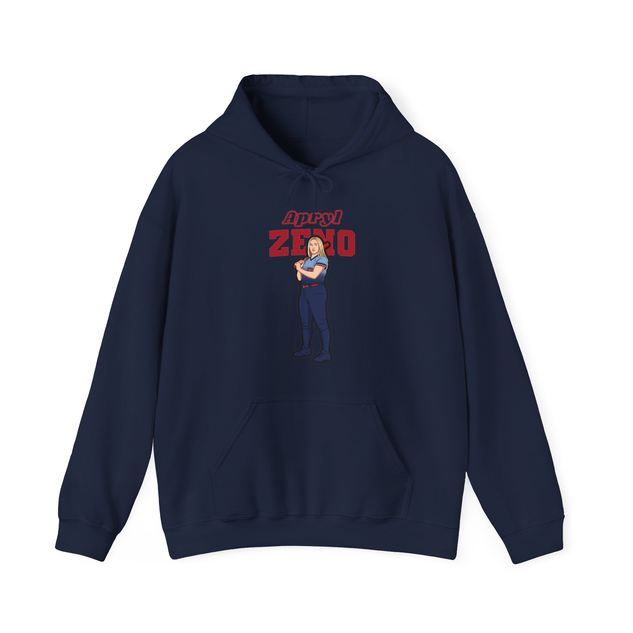 Hoodie — character_name_arch in Navy