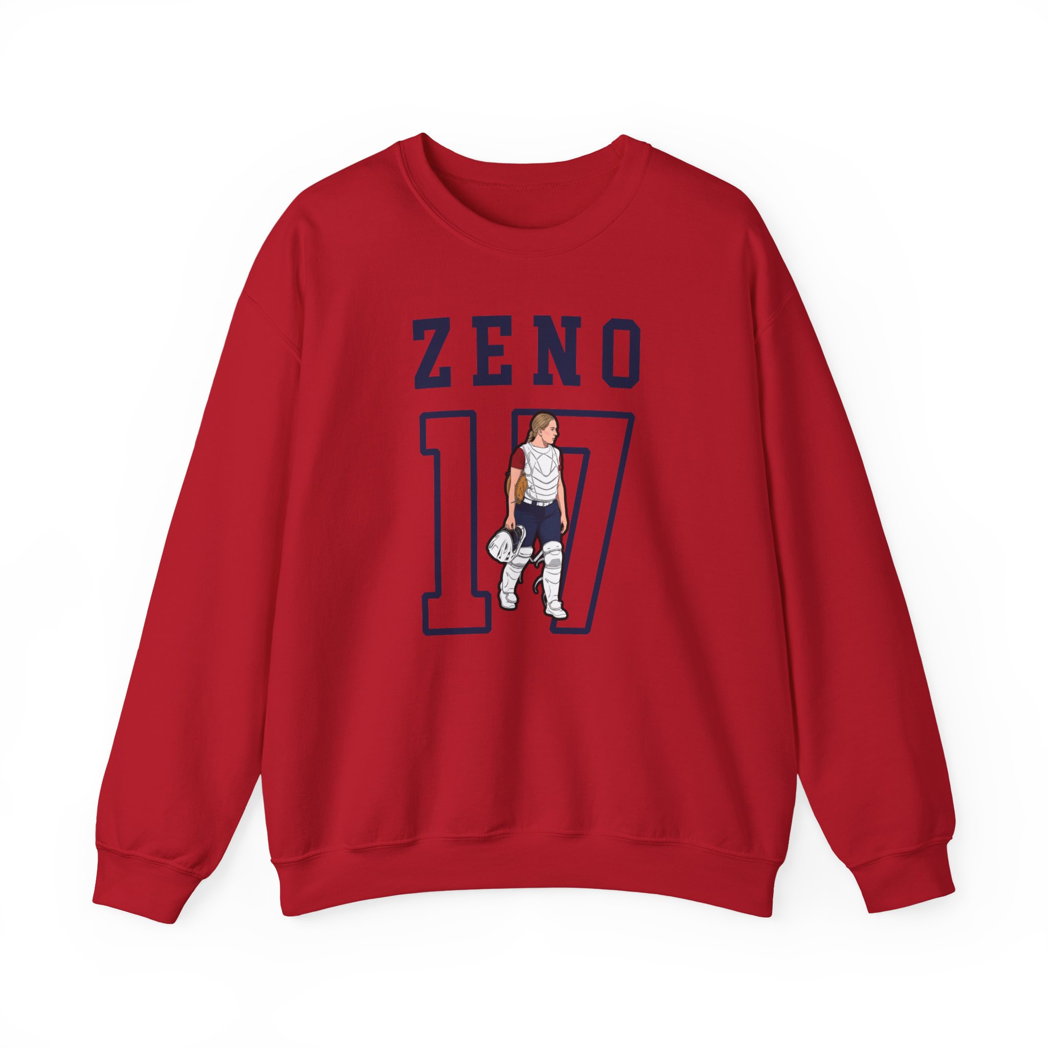 Crewneck Sweatshirt — character_shirsey in Red