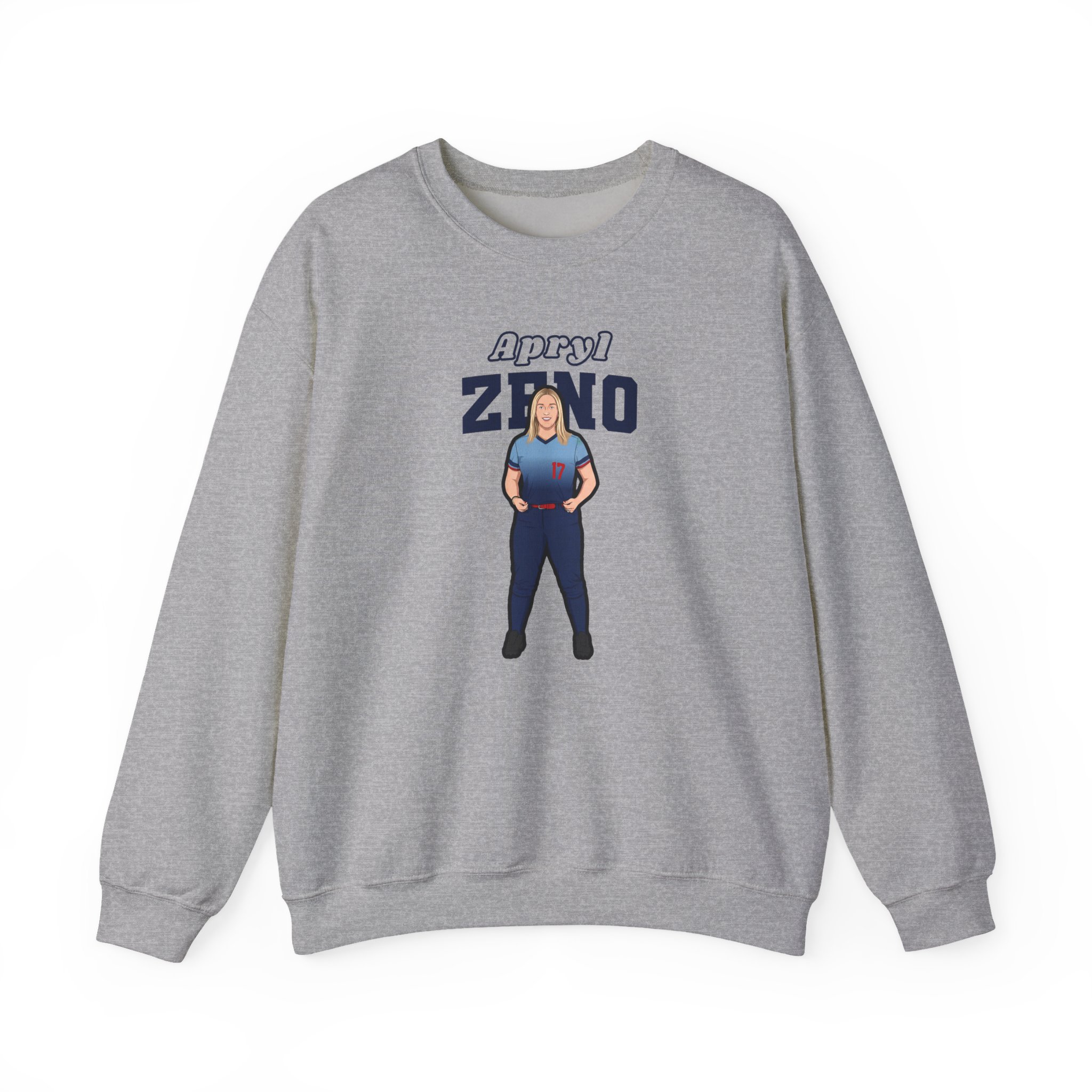 Crewneck Sweatshirt — character_name_arch in Grey