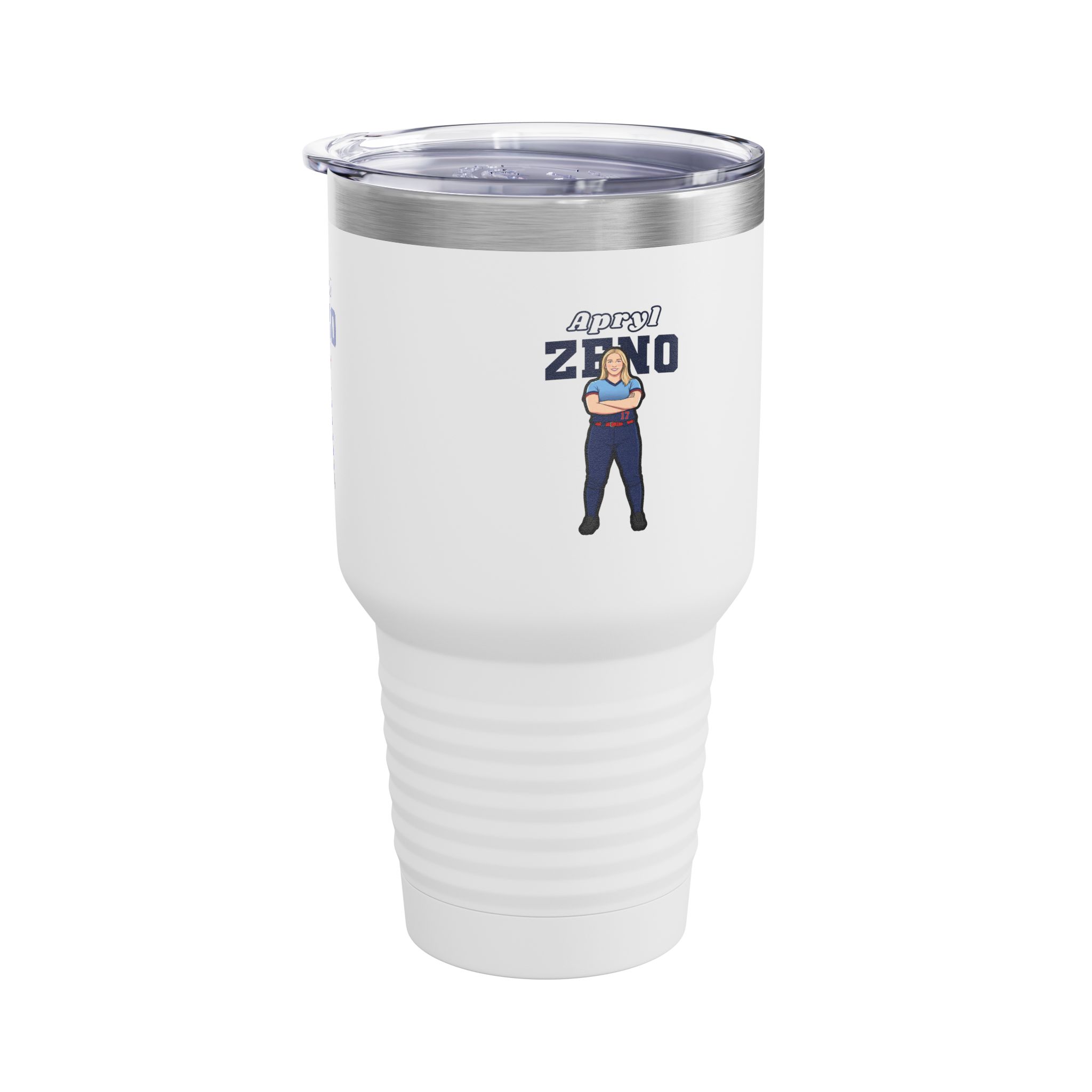 30oz Tumbler — character_name_arch in White