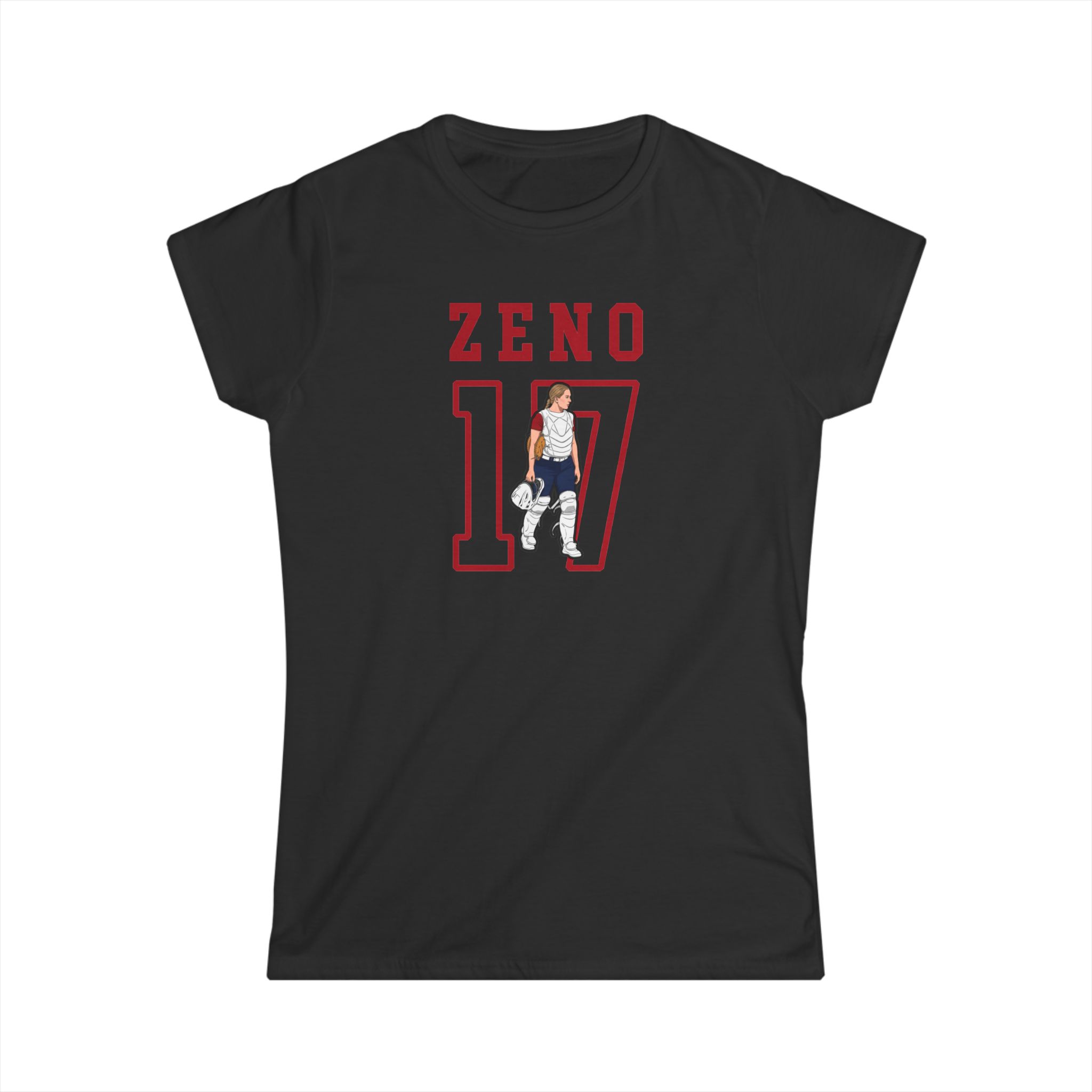 Women's Softstyle Tee — character_shirsey in Black