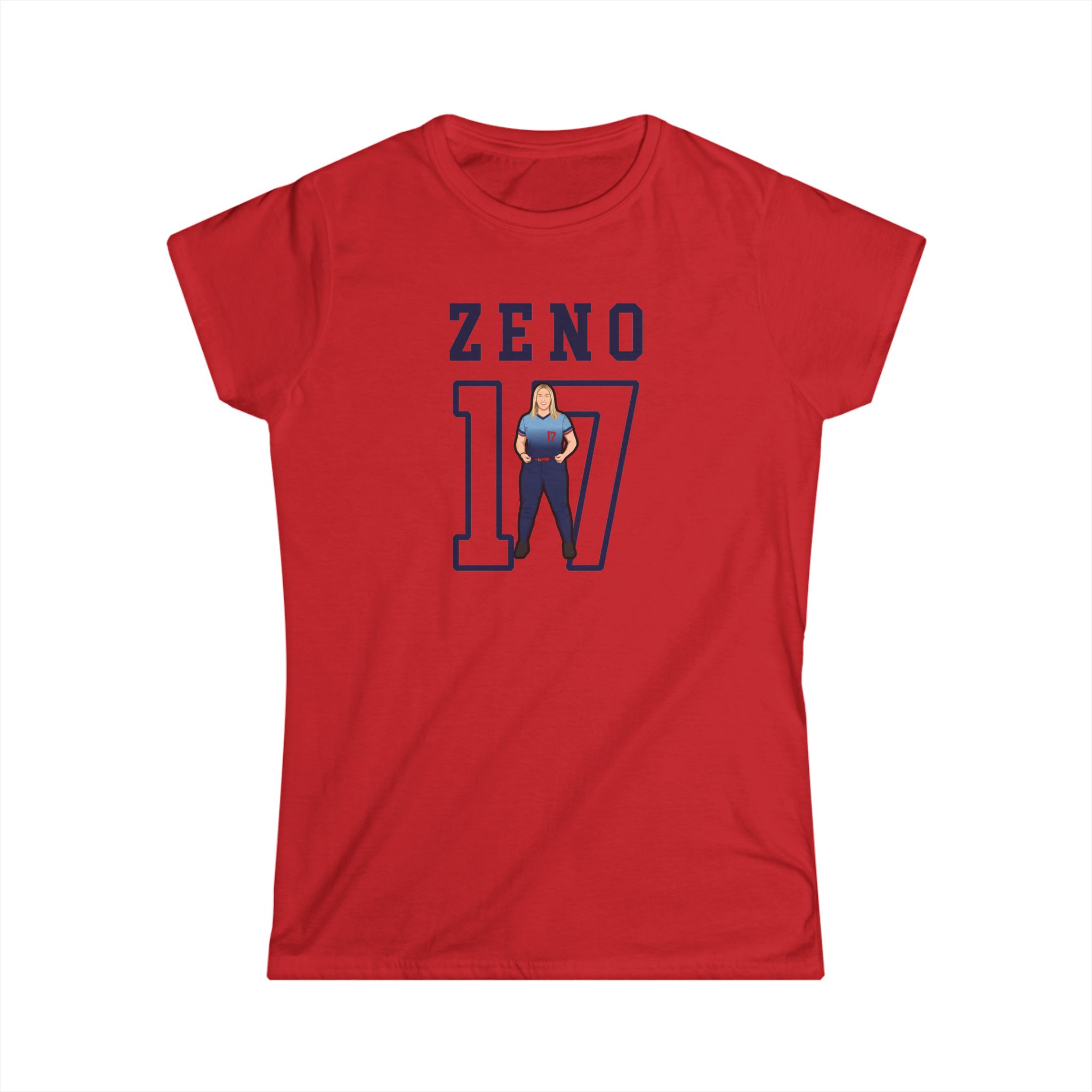 Women's Softstyle Tee — character_shirsey in Red