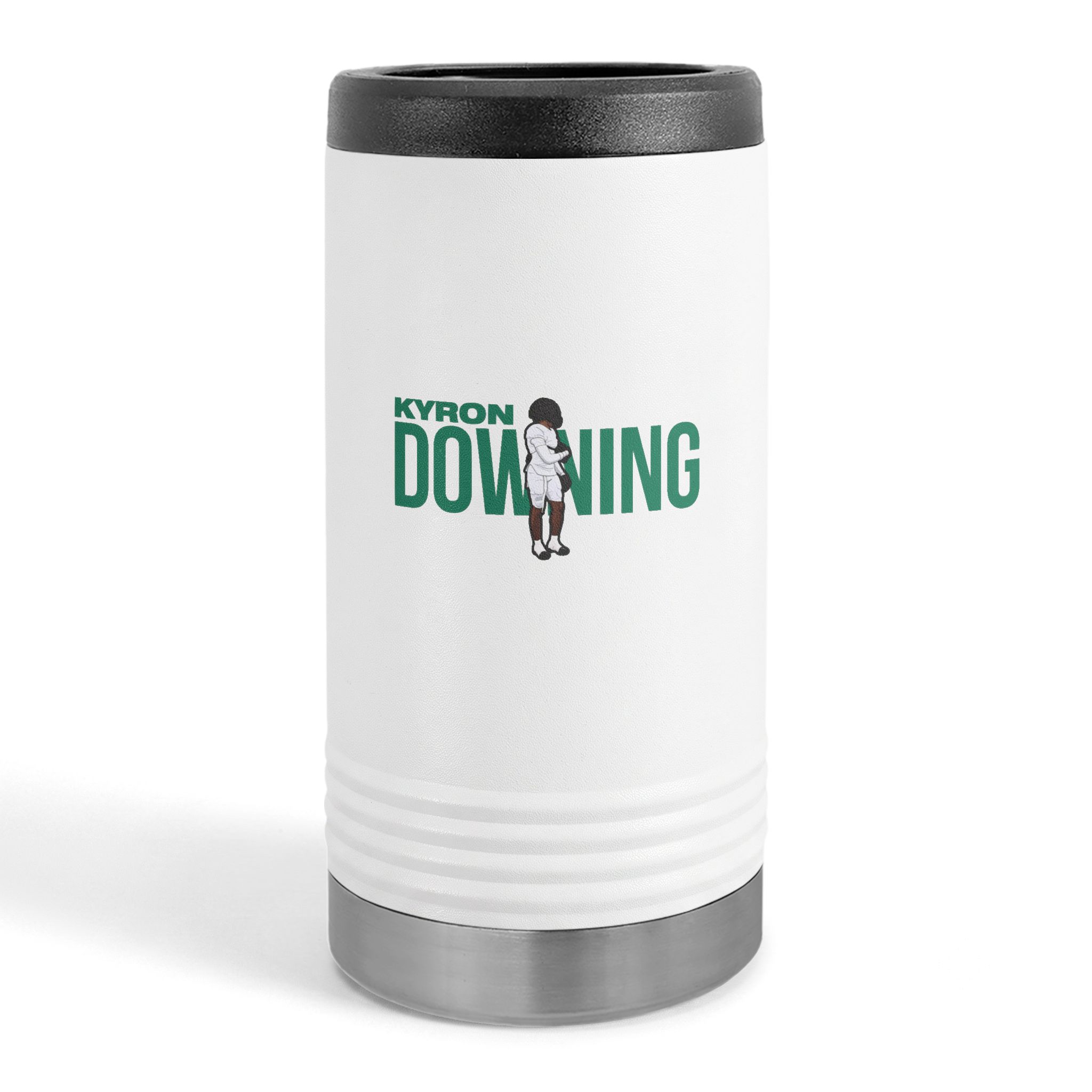 Slim Stainless Can Cooler — character_player_name in White