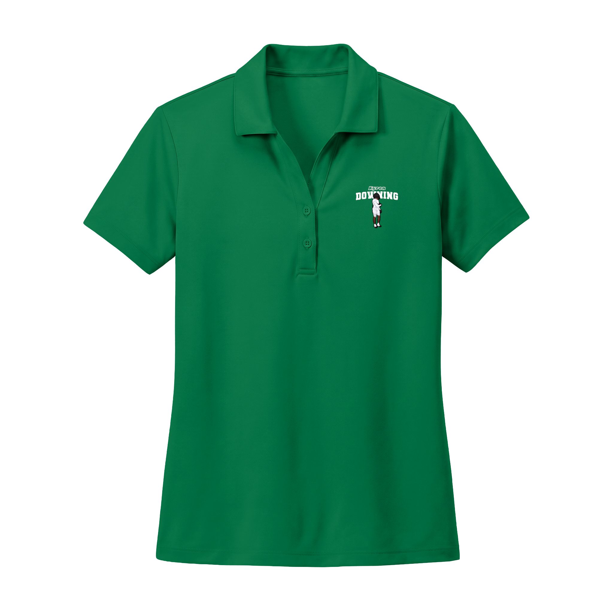 Women's Polo — character_name_arch in Green