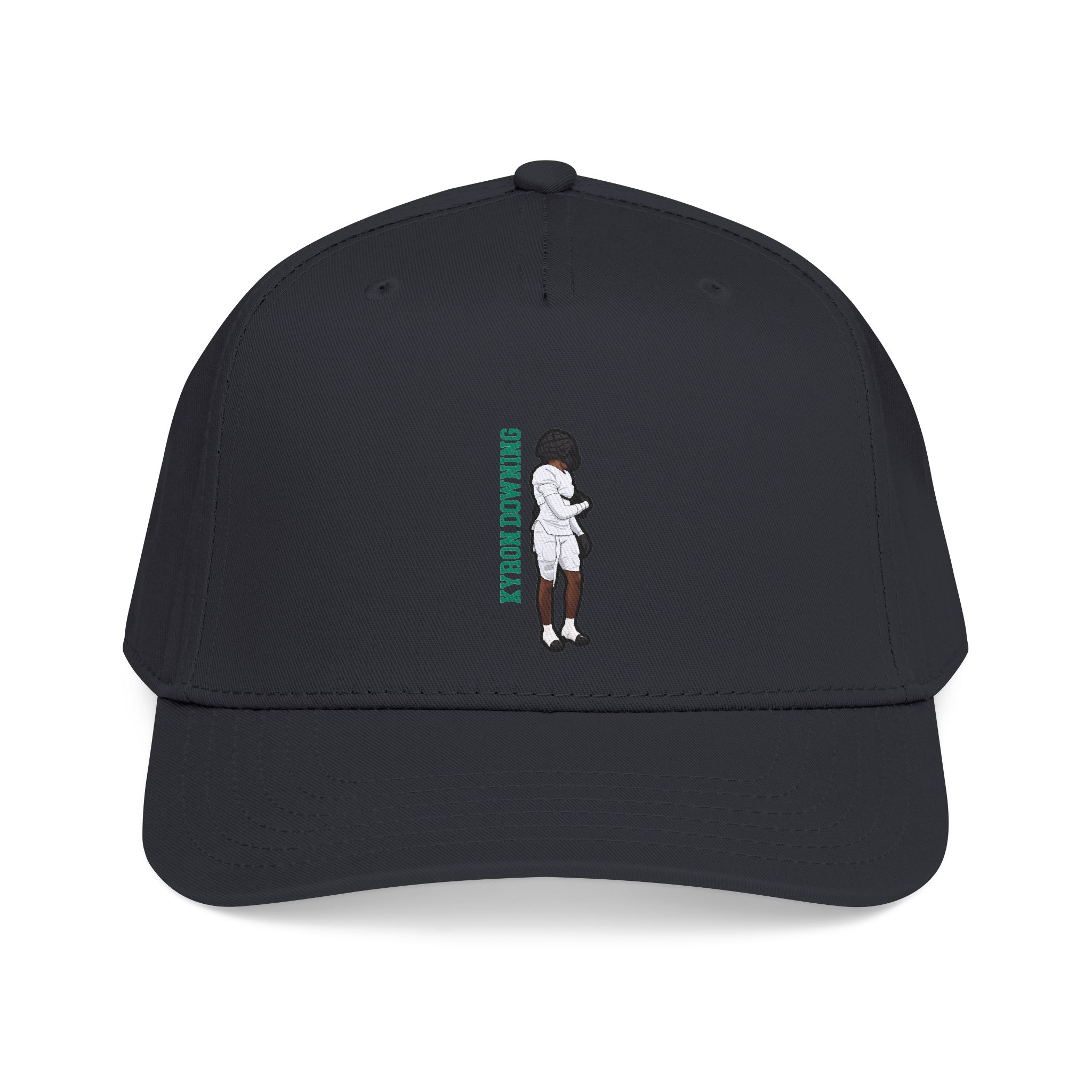 Baseball Cap — character_name_vertical in Black
