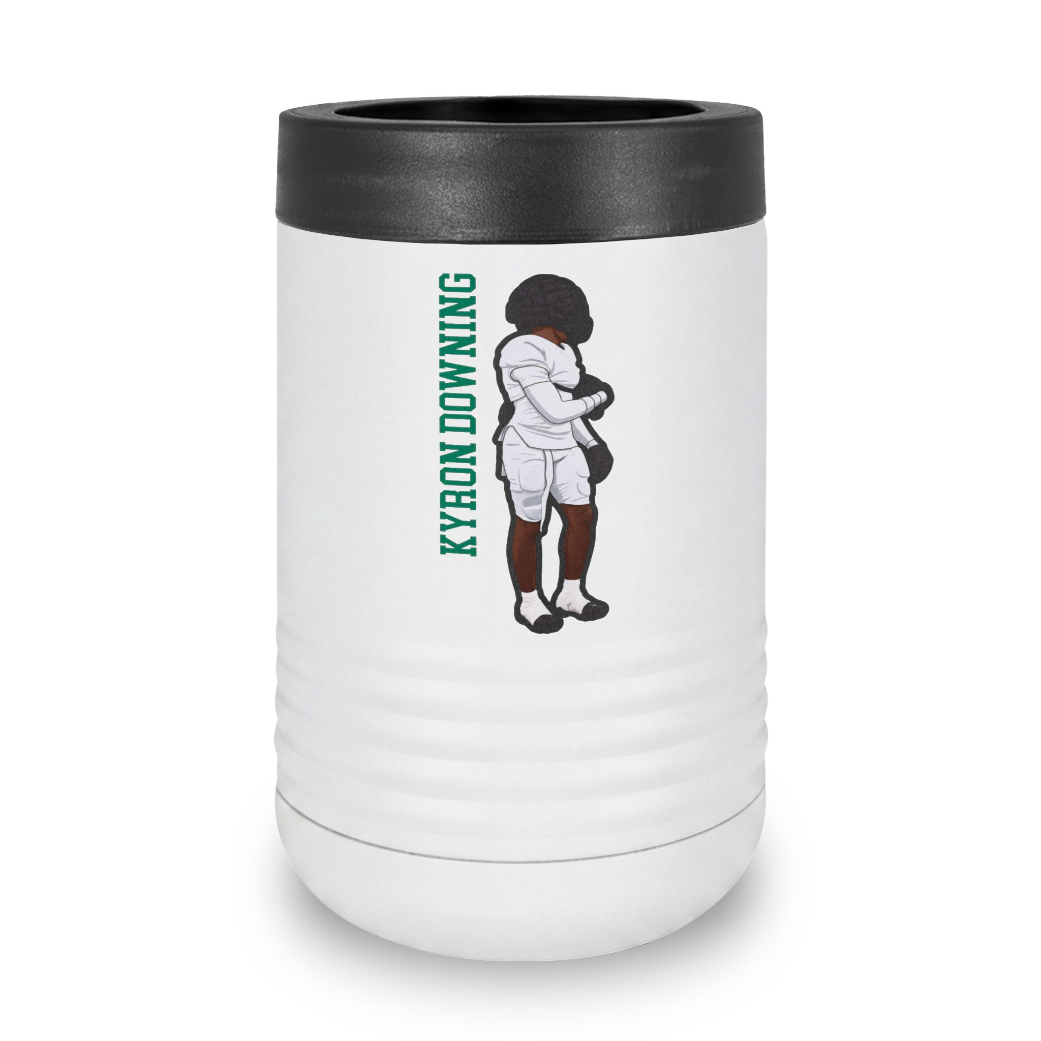 Stainless Can Cooler — character_name_vertical in White
