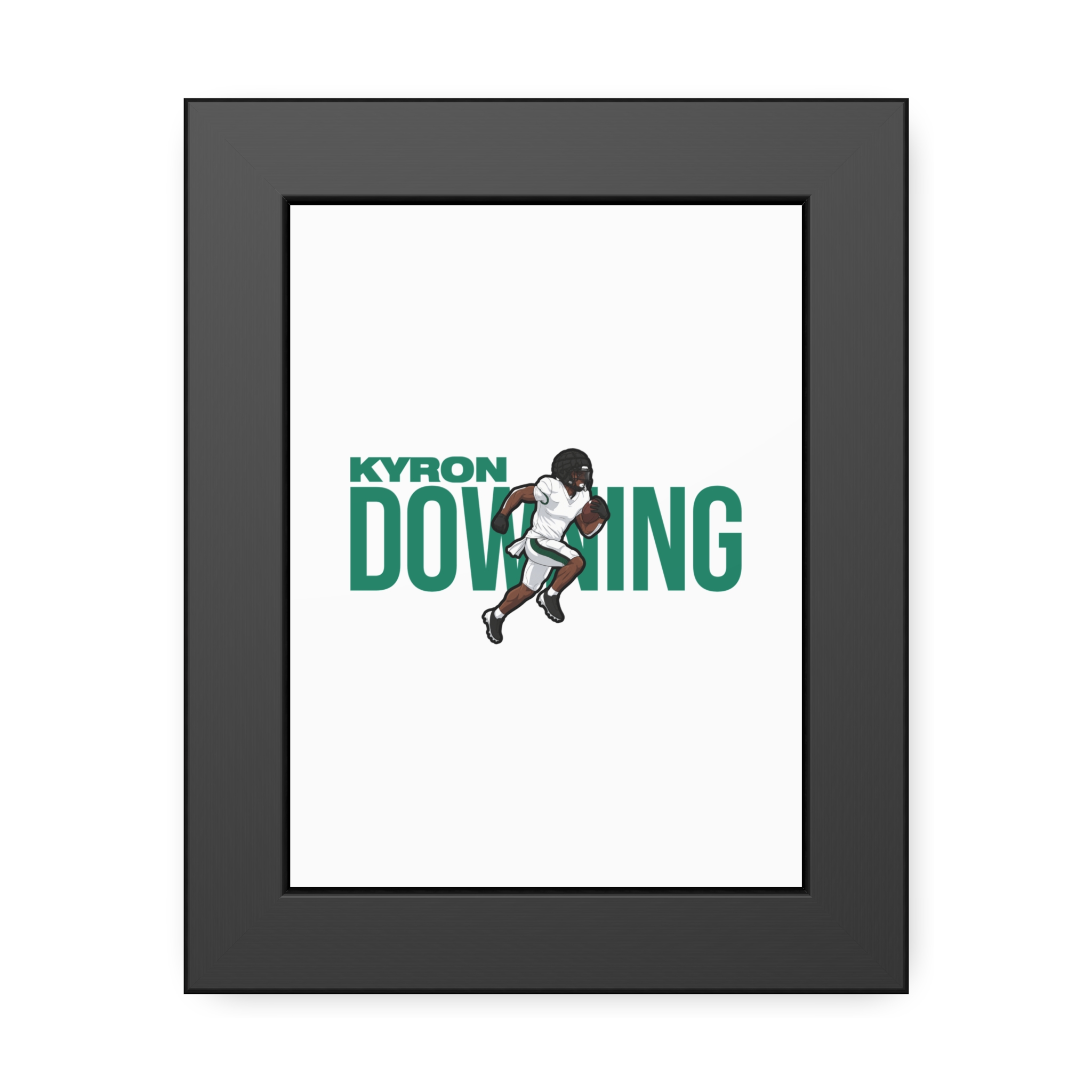 Framed Poster — character_player_name in Black