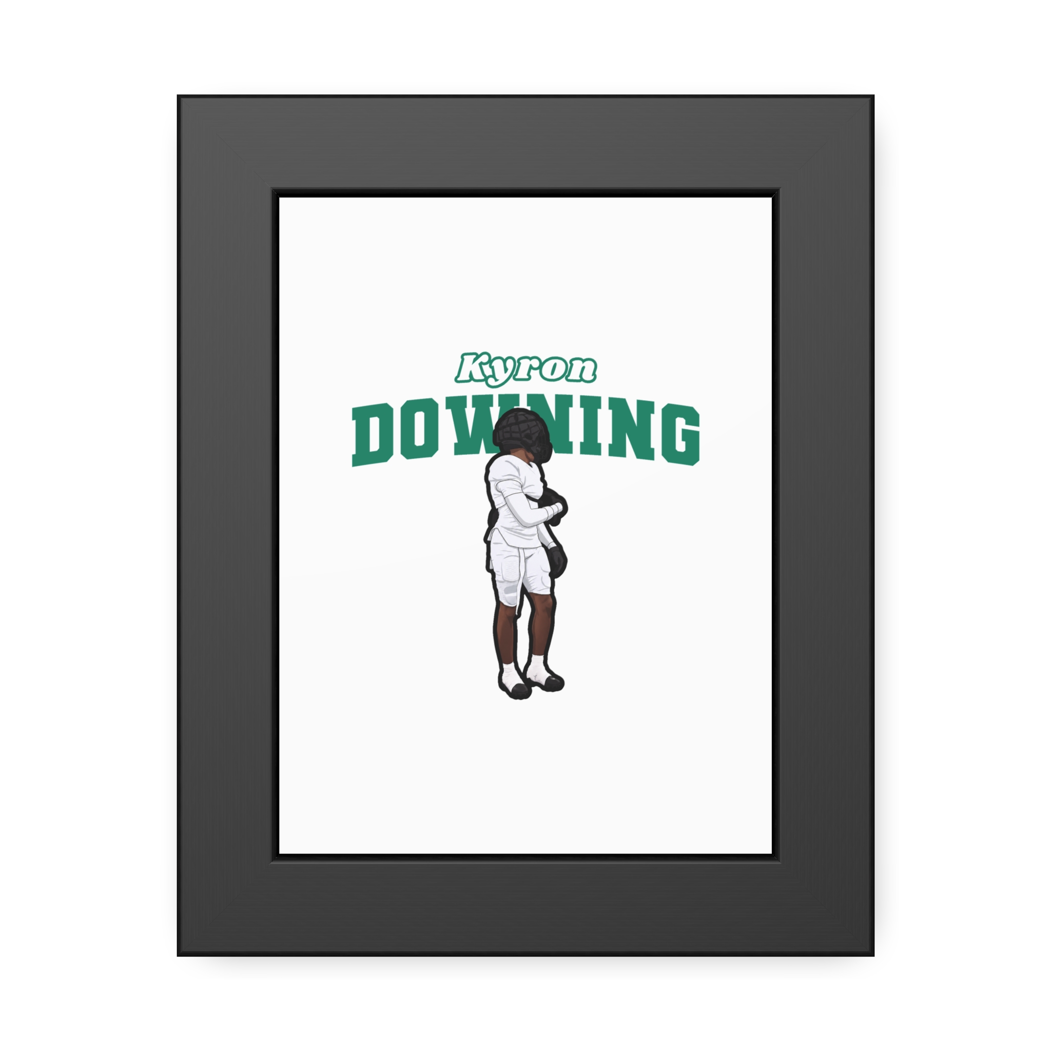 Framed Poster — character_name_arch in Black