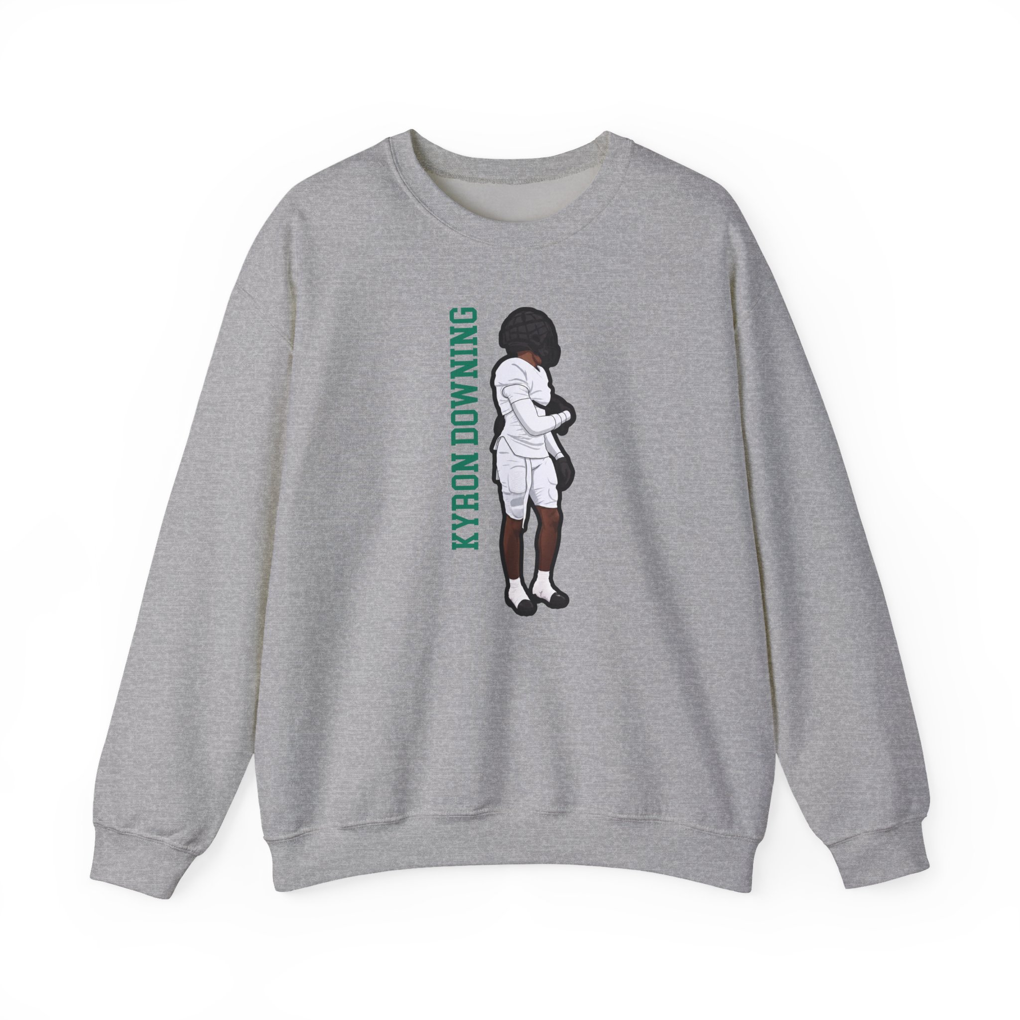 Crewneck Sweatshirt — character_name_vertical in Grey