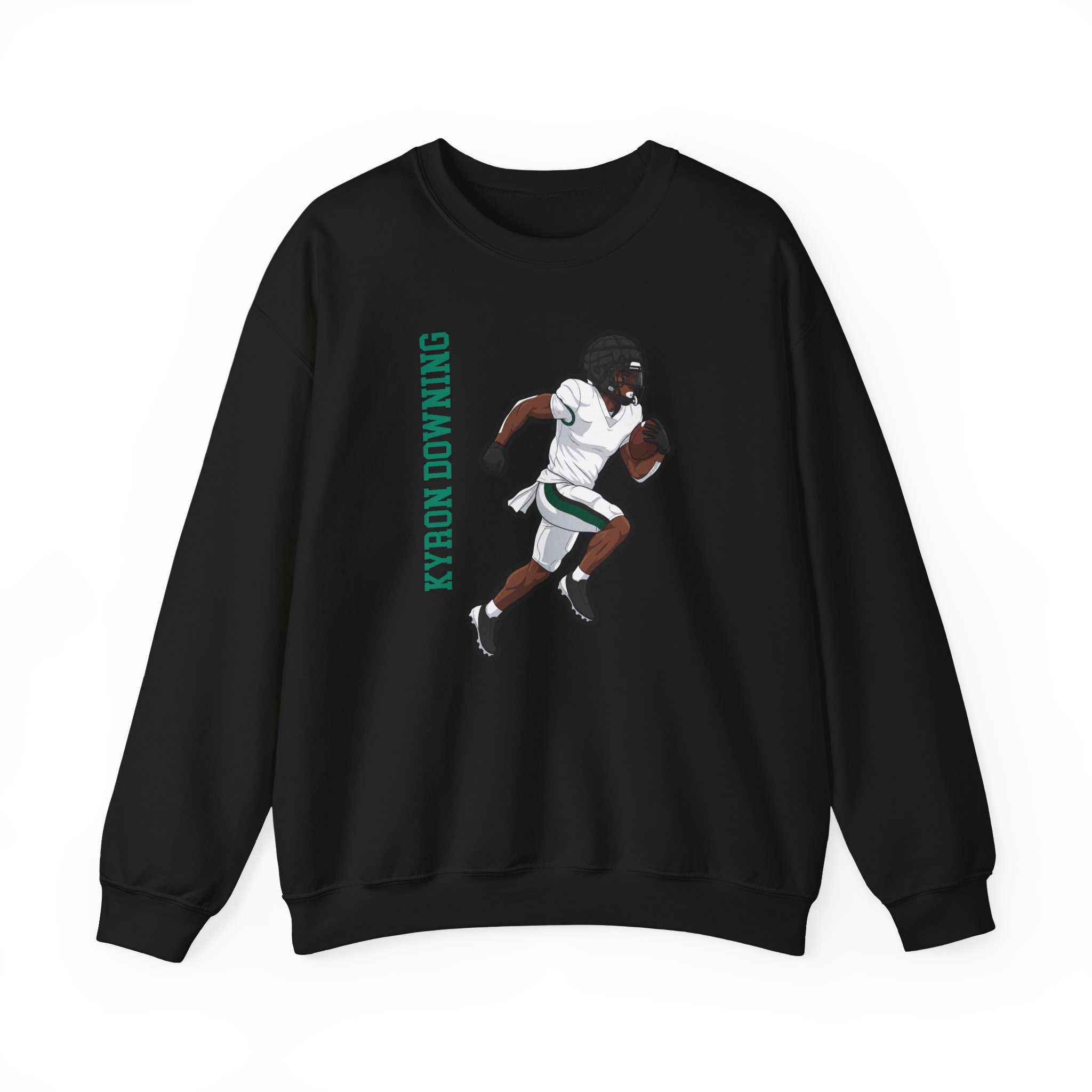Crewneck Sweatshirt — character_name_vertical in Black