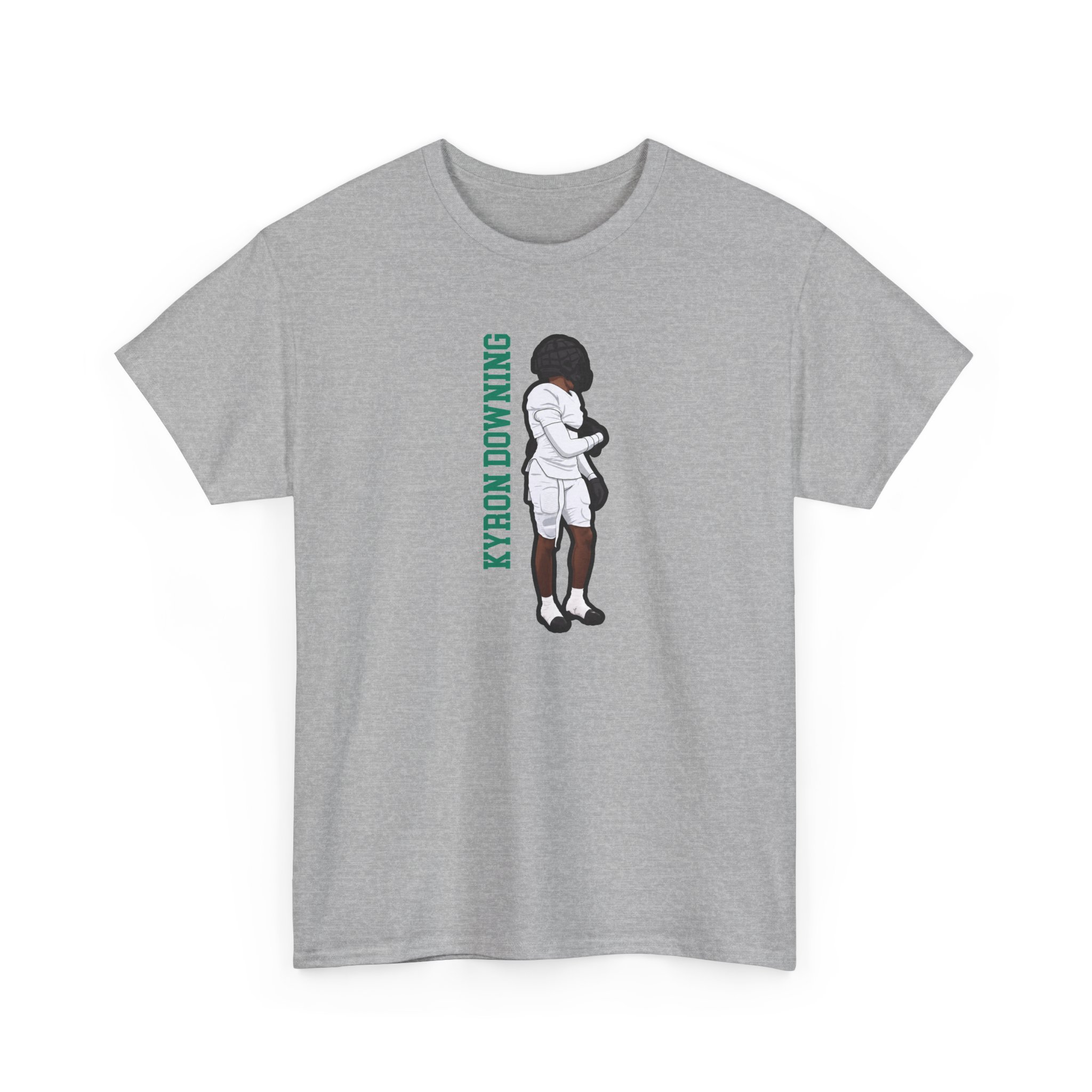 Tee — character_name_vertical in Grey